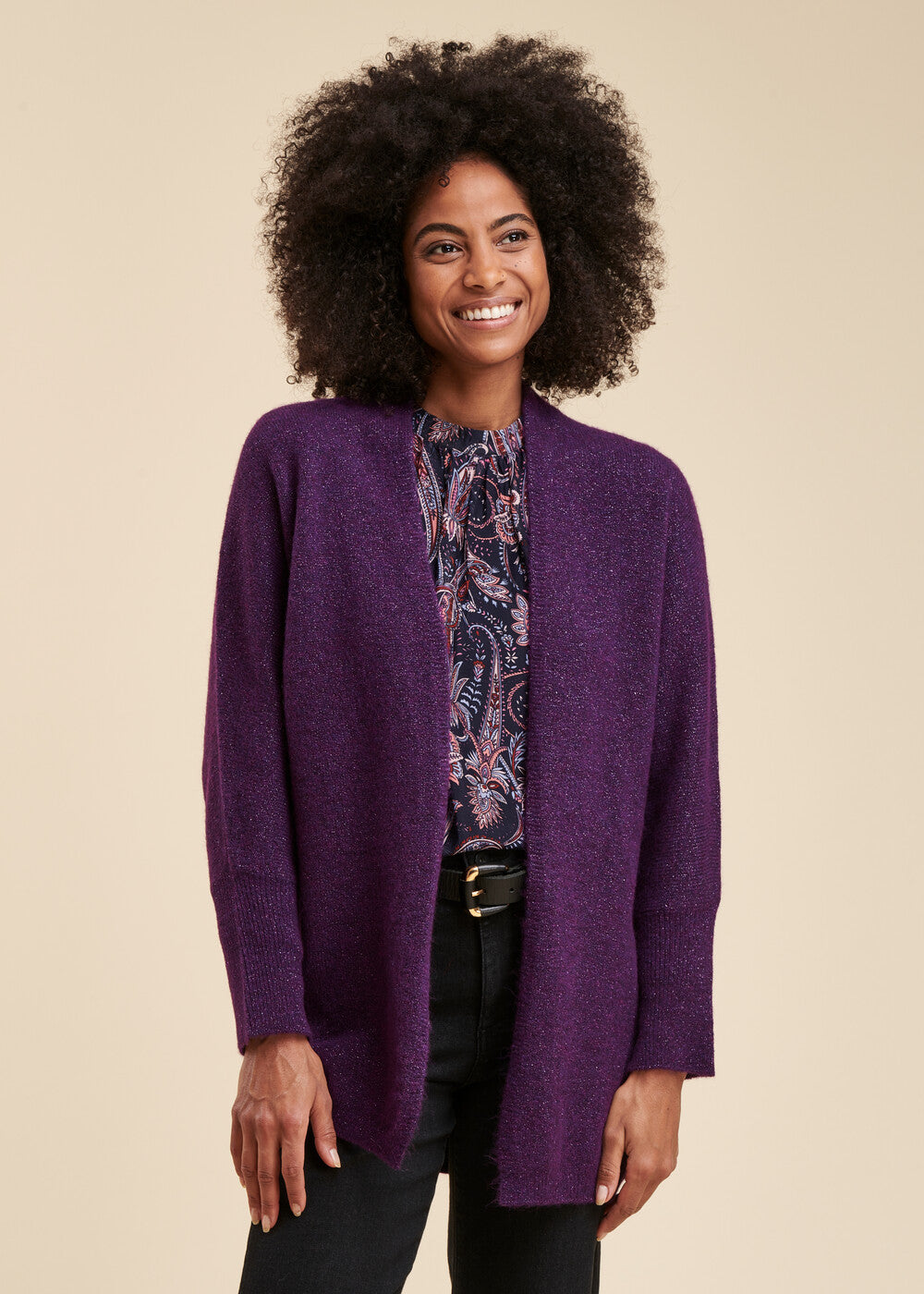Gilet oversize en maille irisée