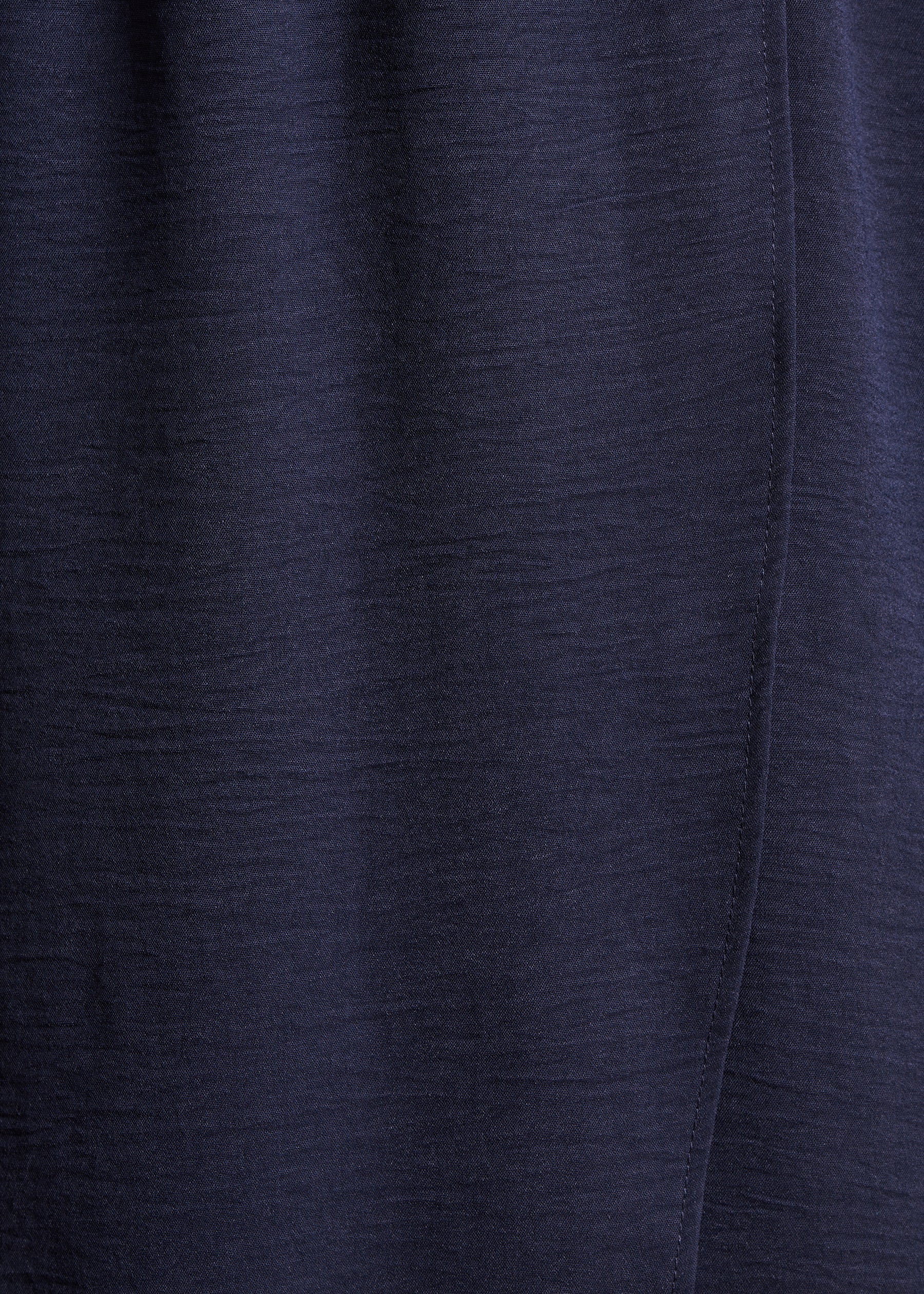 Robe longue bleu marine faux portefeuille