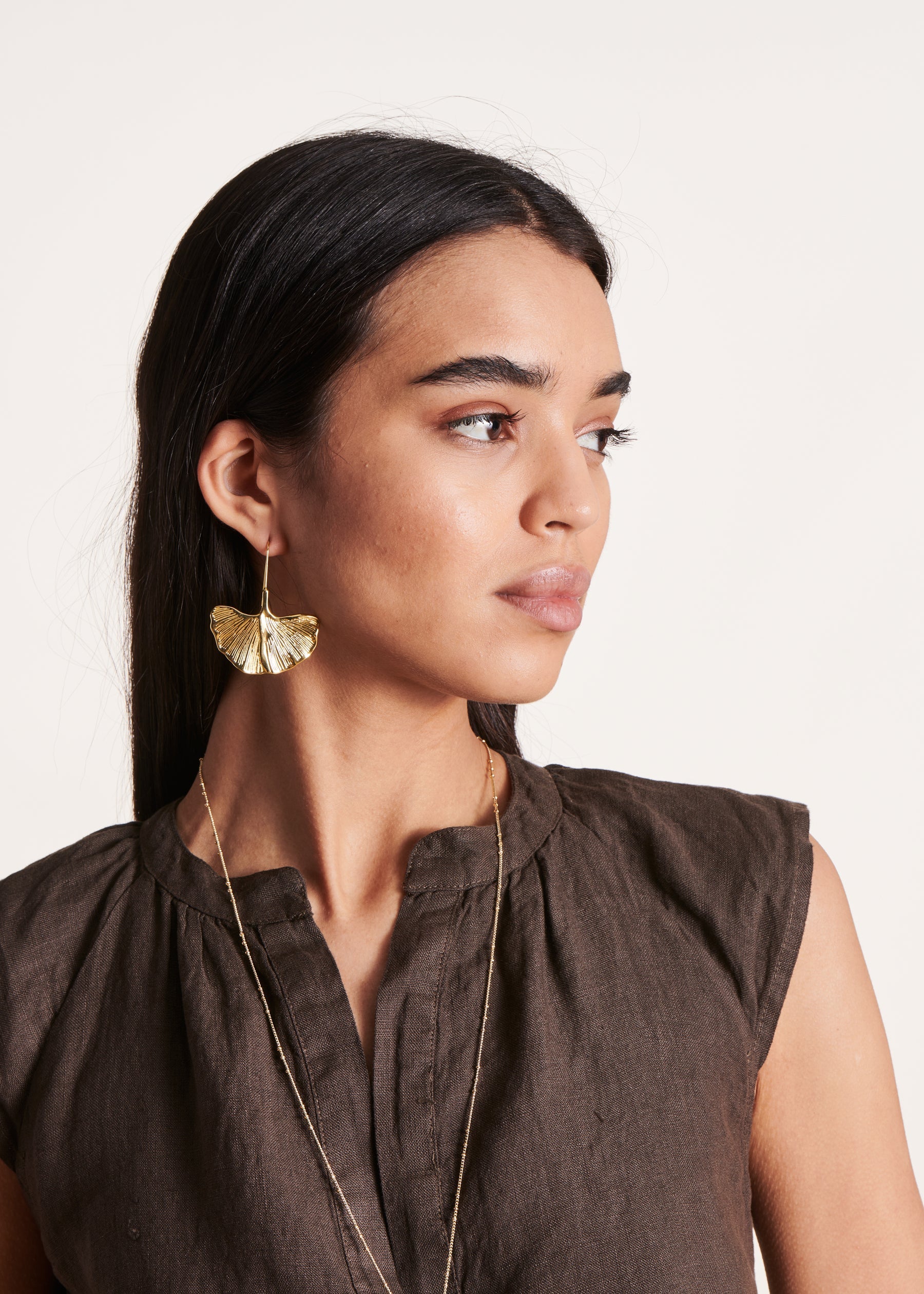 Boucles d'oreilles fleur de ginko