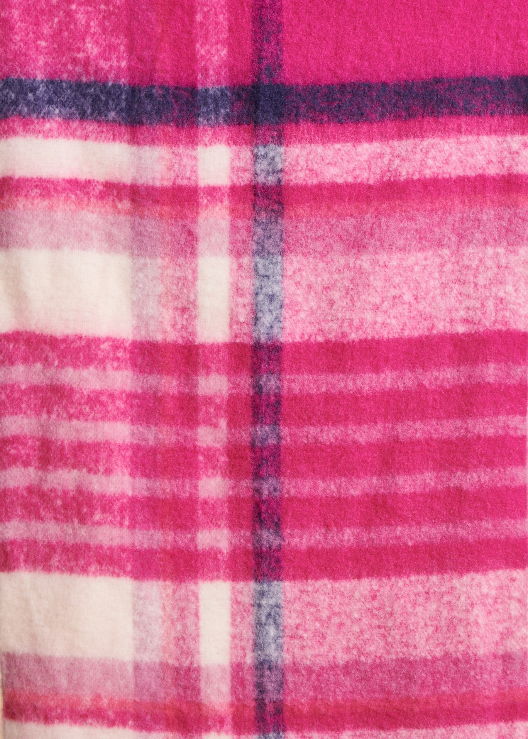 Écharpe rose large à carreaux