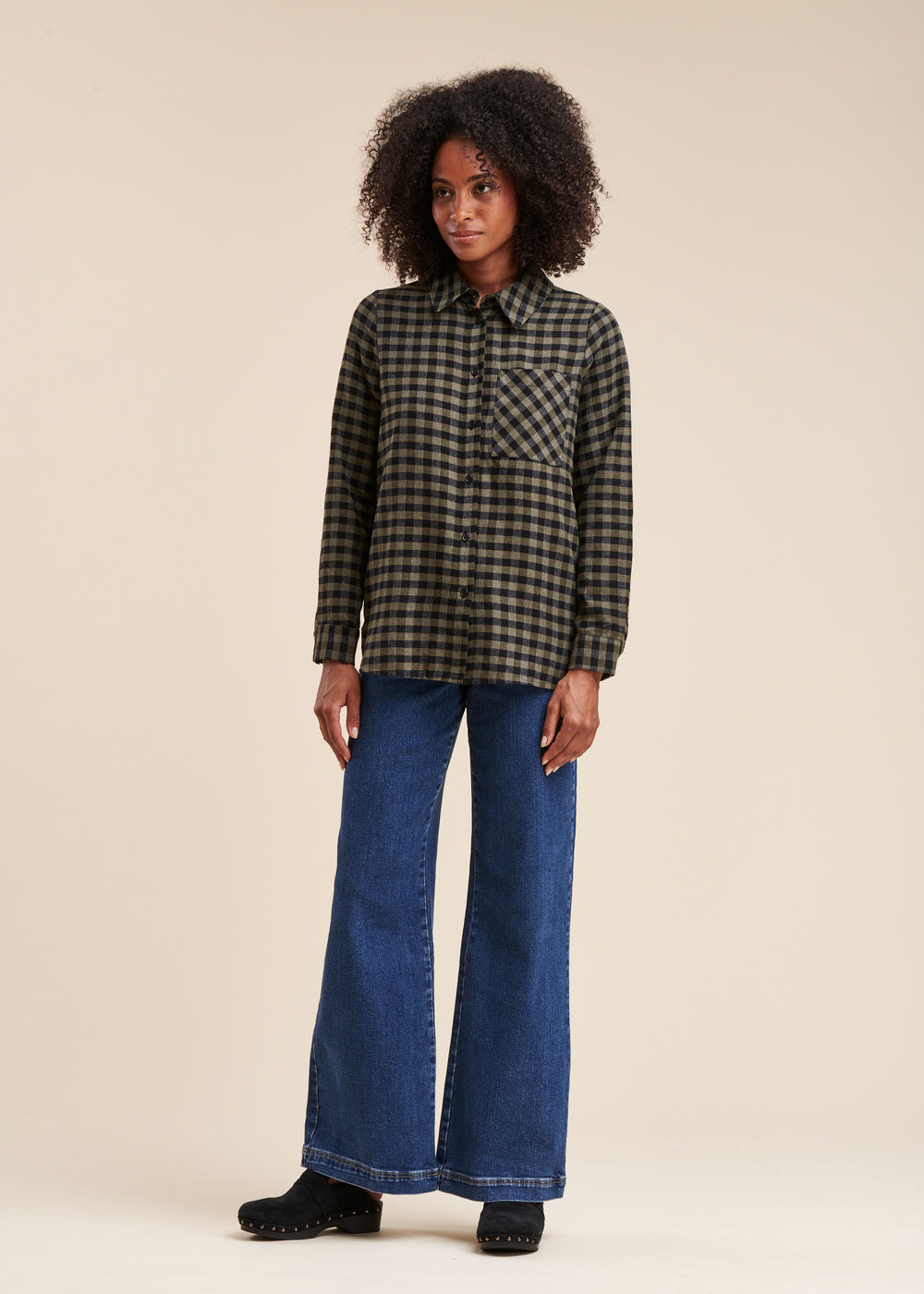 Chemise ample à carreaux