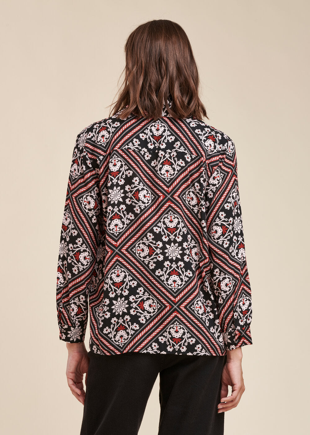 Chemise ample à imprimé foulard en viscose Ecovero