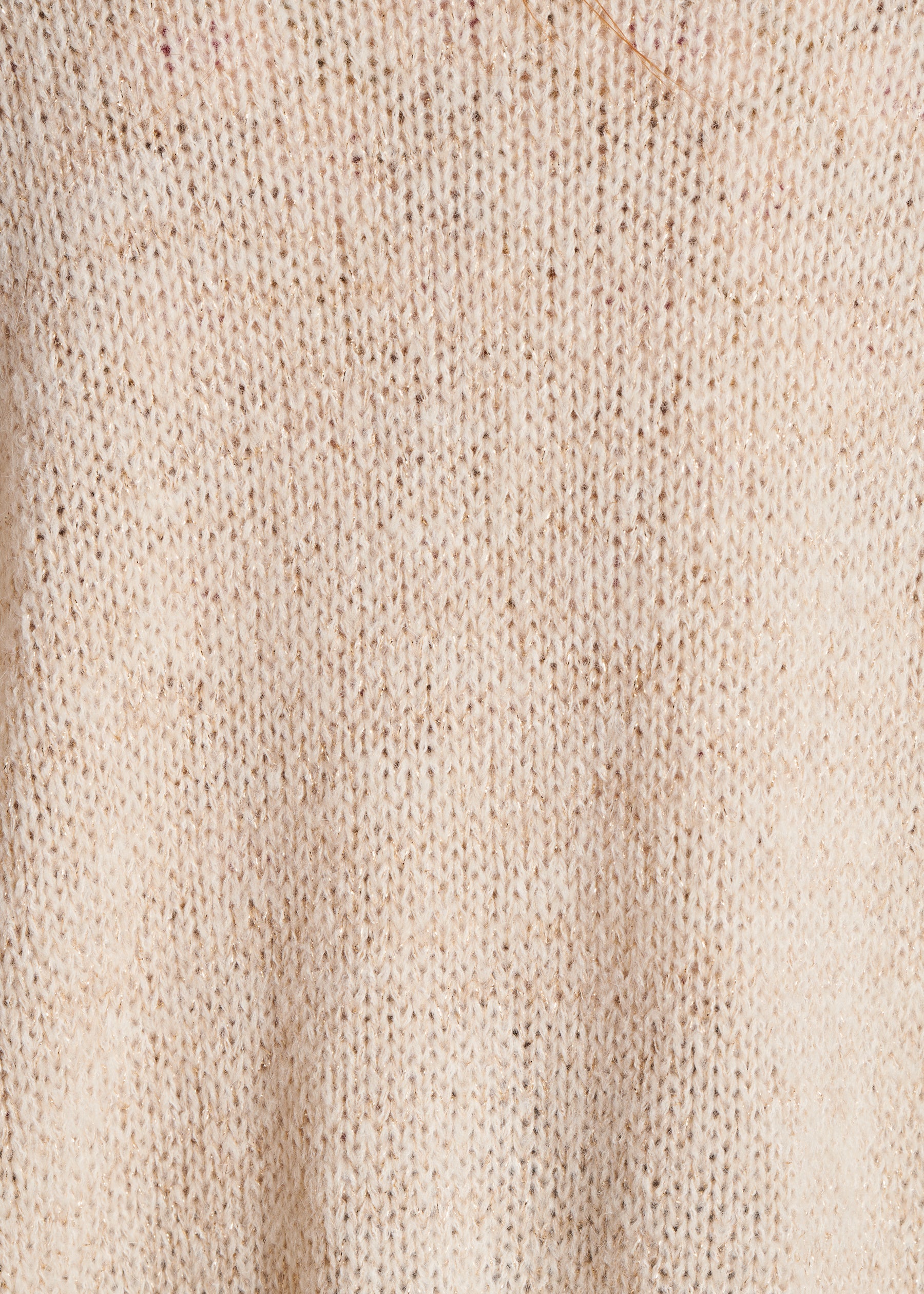 Gilet mi-long blanc oversize en maille irisée