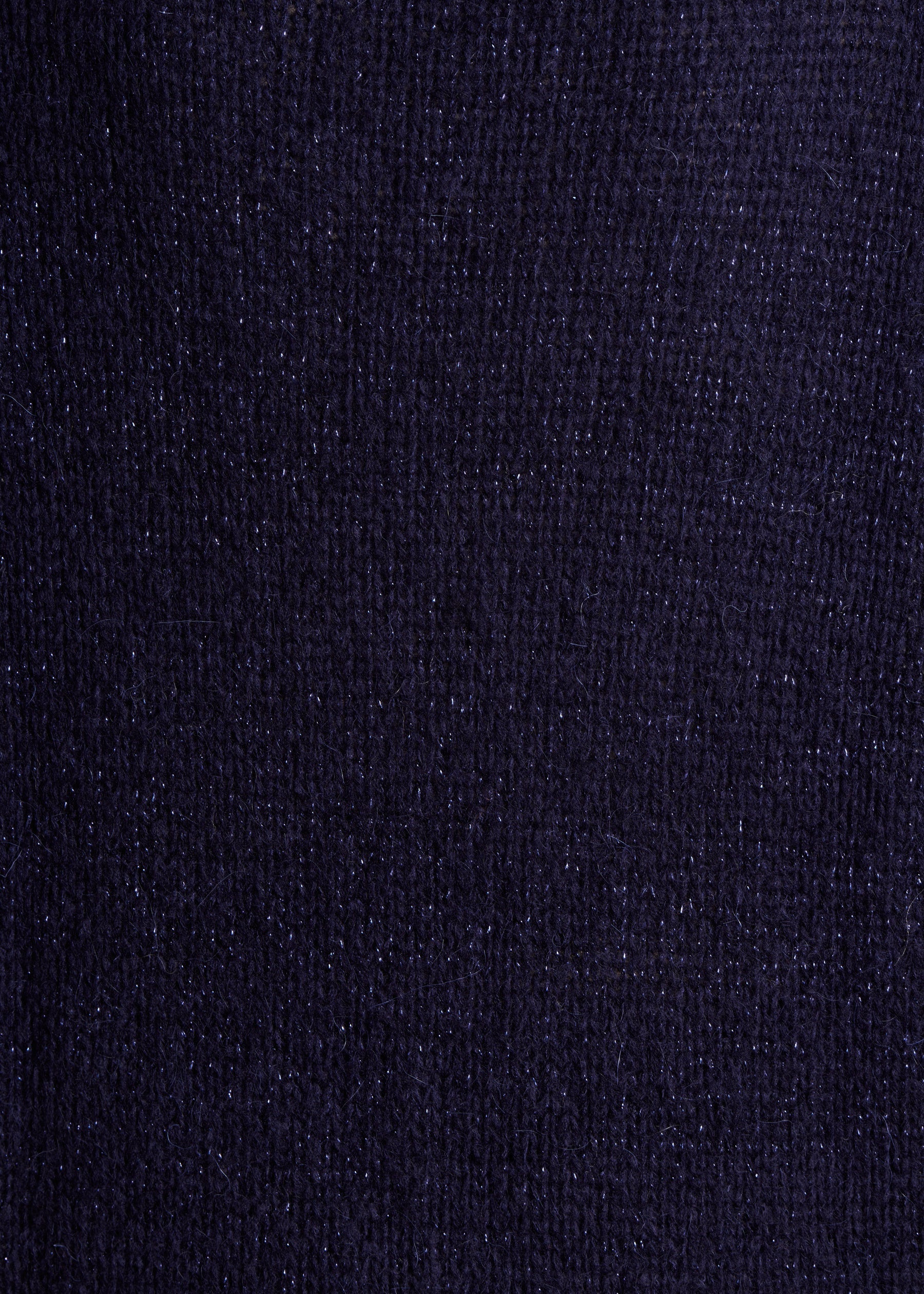 Gilet mi-long bleu marine oversize en maille irisée