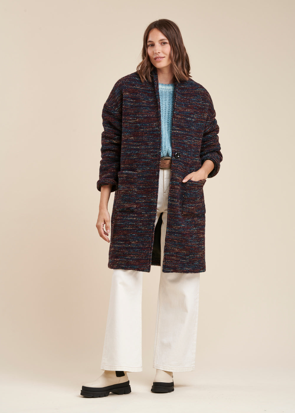 Manteau sans col