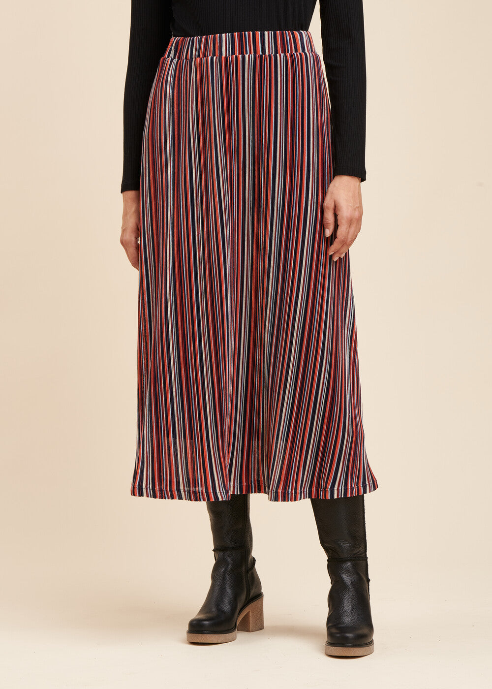 Jupe rayures multicolores
