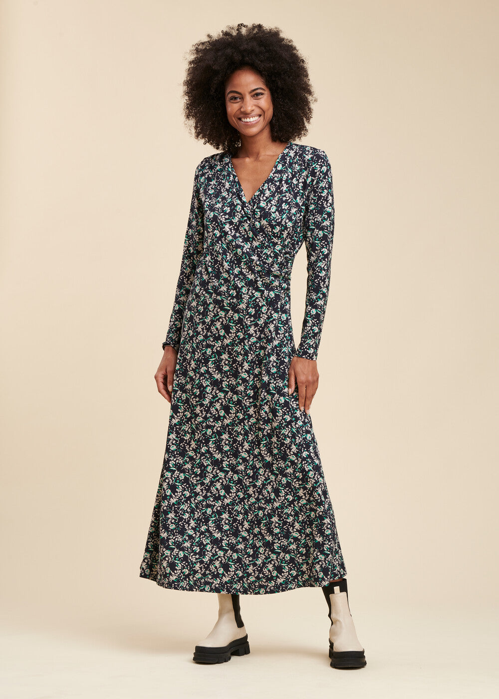 Robe longue en viscose Ecovero à imprimé fleuri