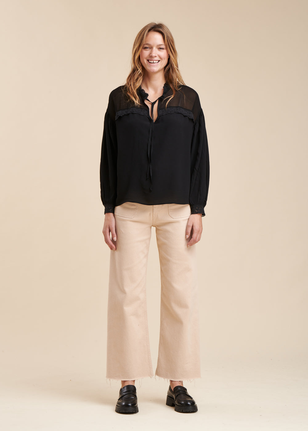 Top oversize en crêpe de viscose