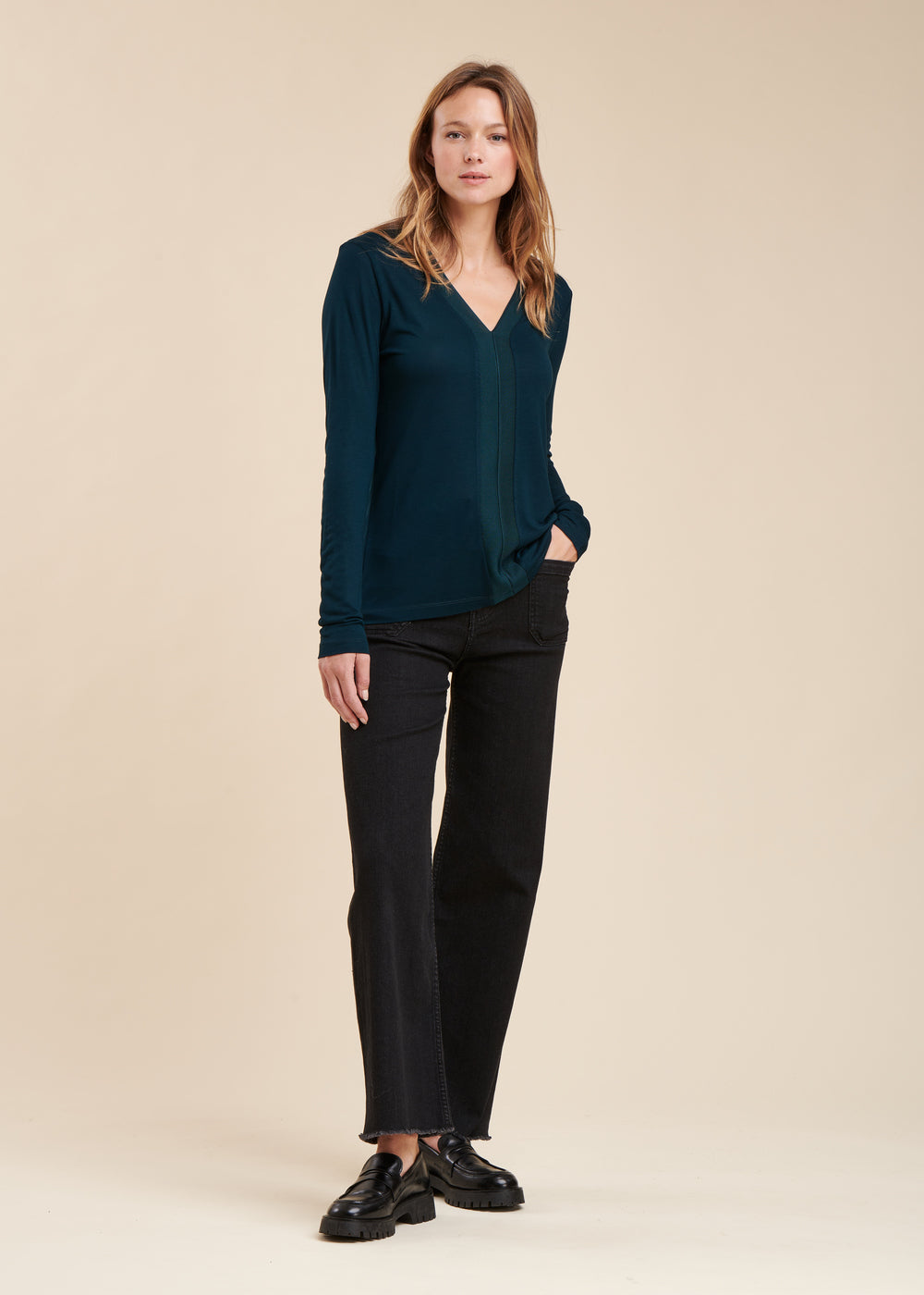 Tee-shirt encolure V