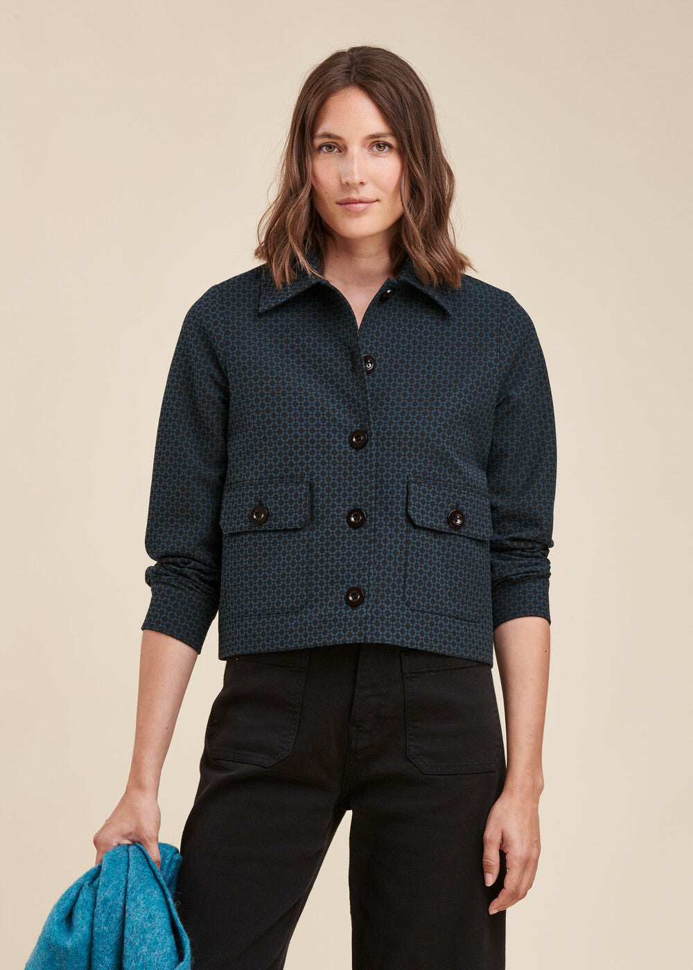 Veste courte jacquard