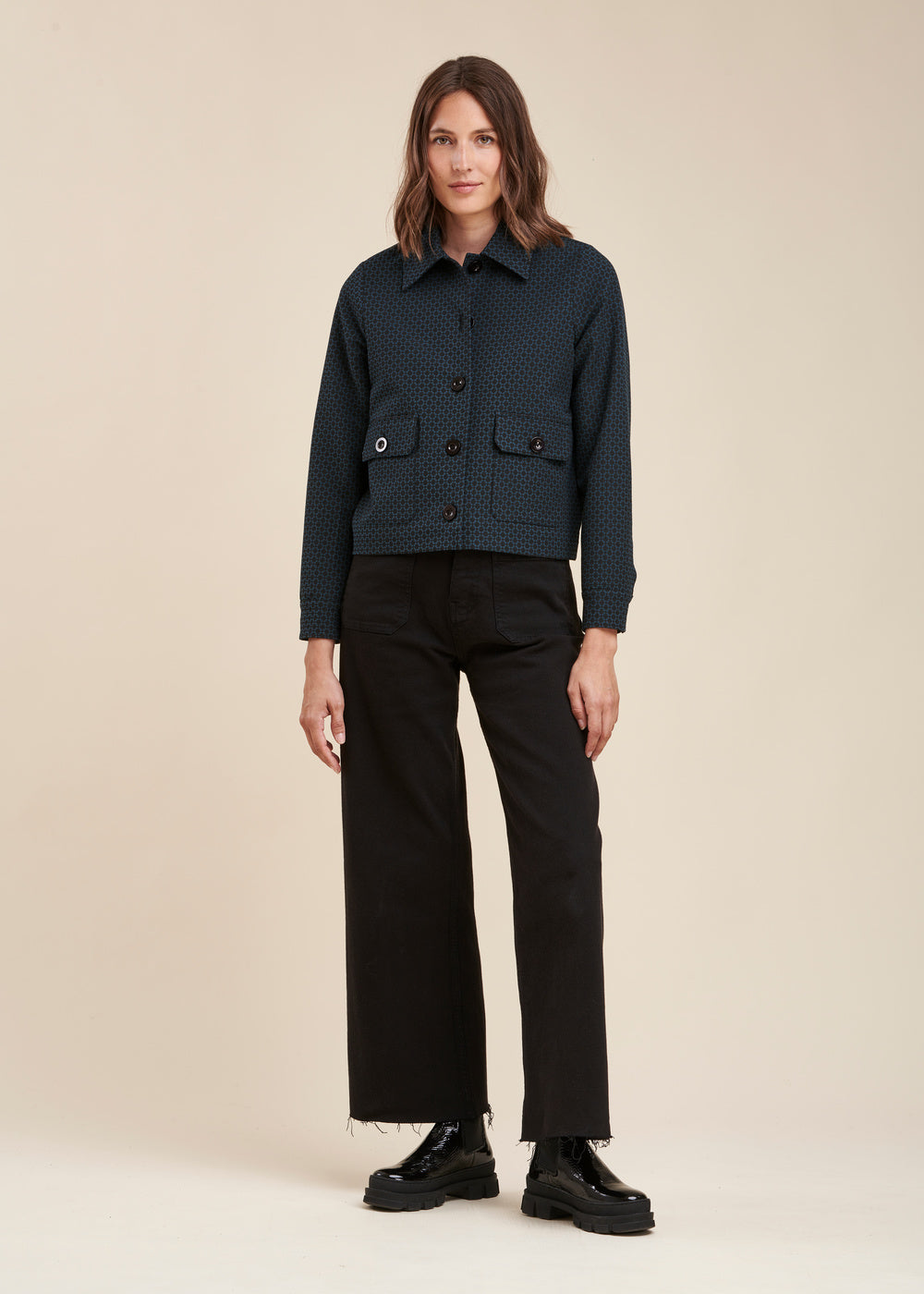 Veste courte jacquard