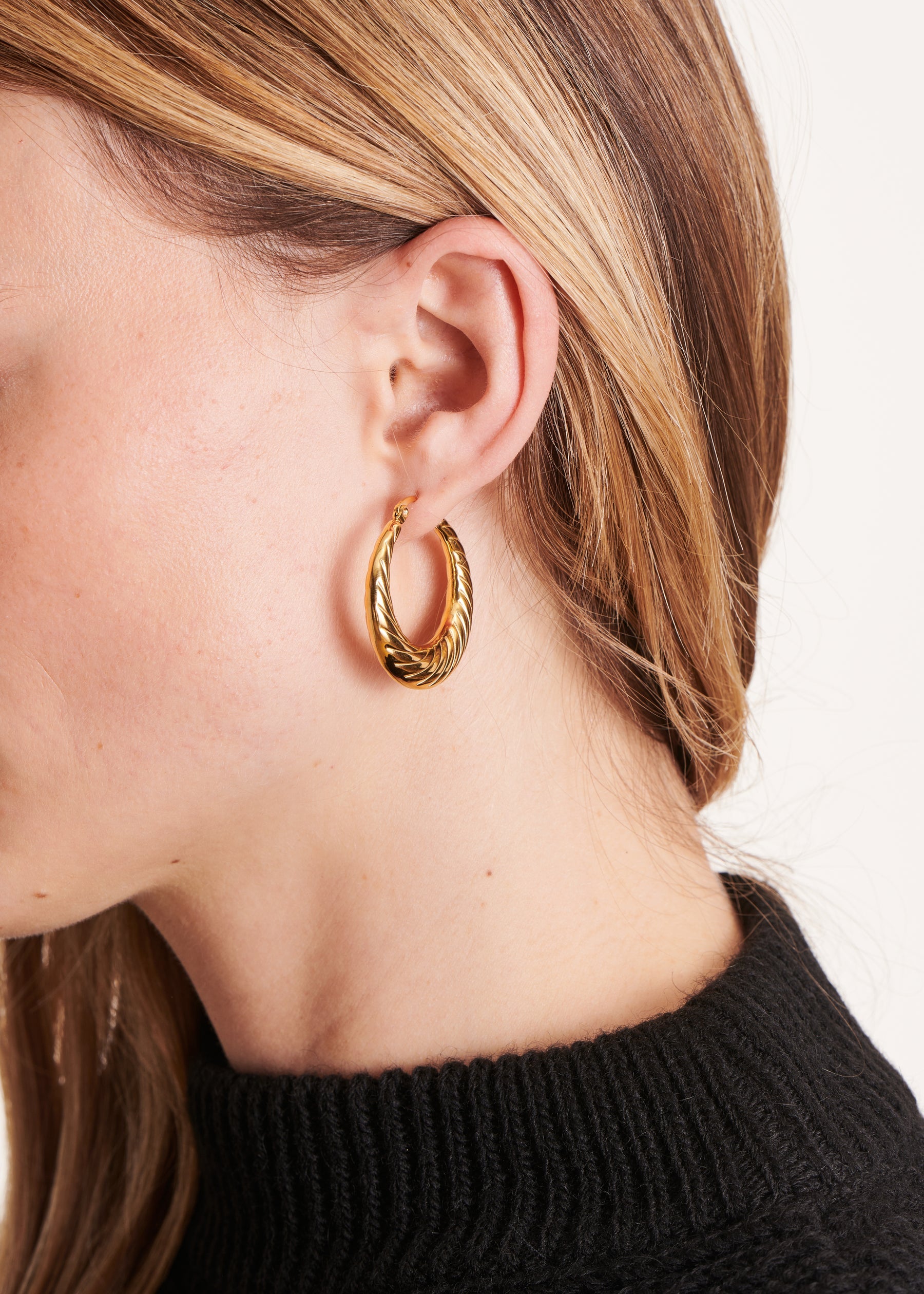 Boucles d'oreilles créoles dorées