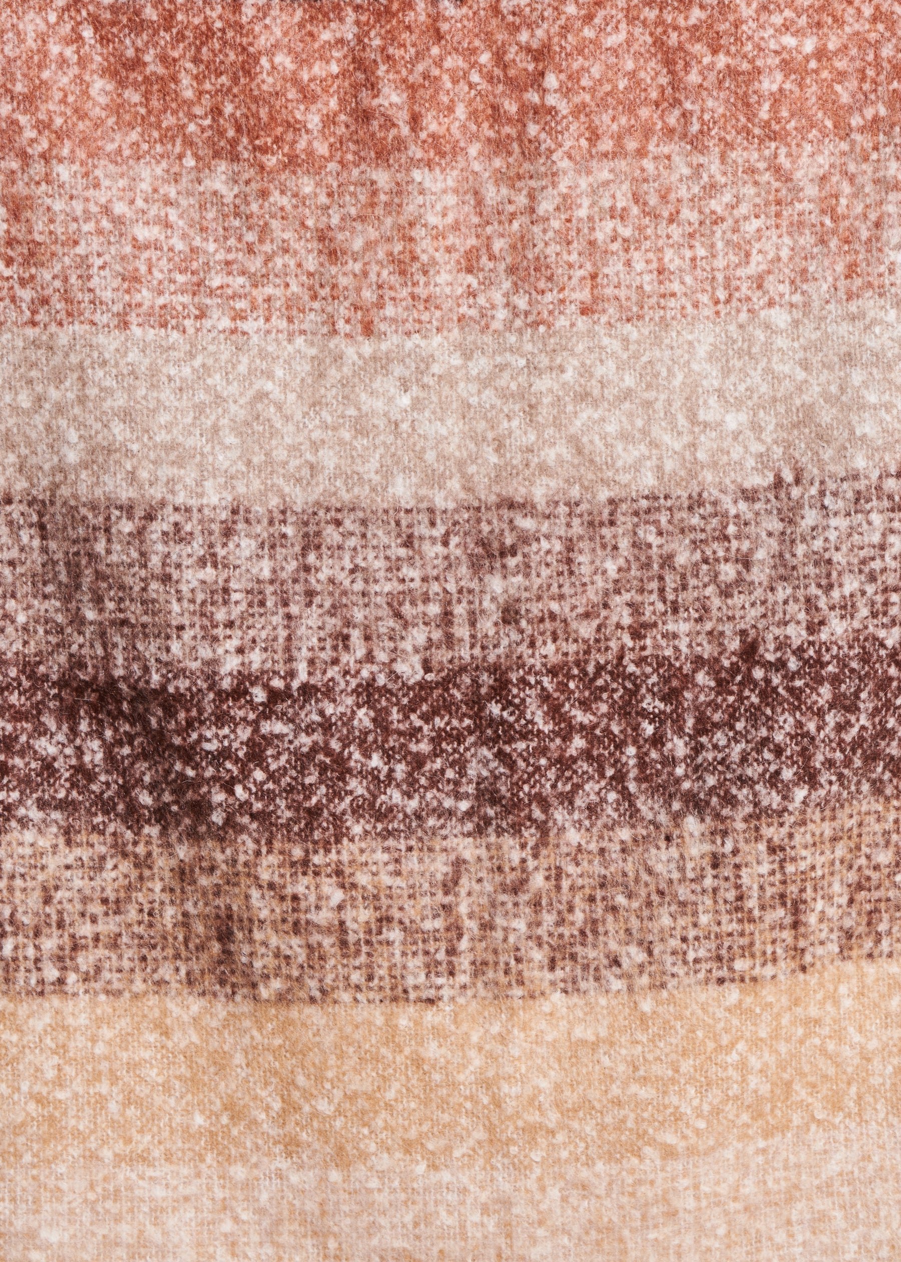 Écharpe marron à larges rayures