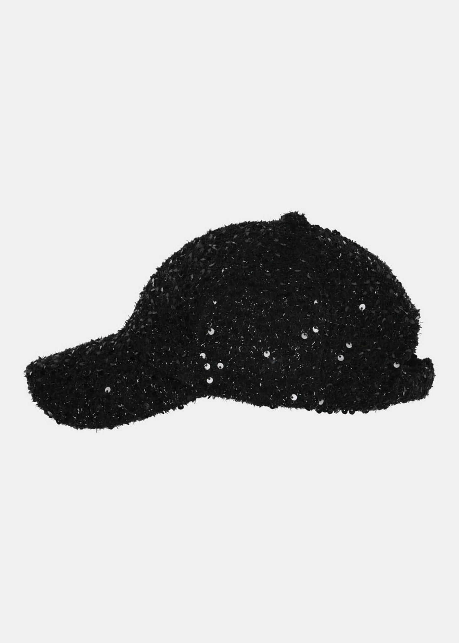 Casquette noire à paillettes