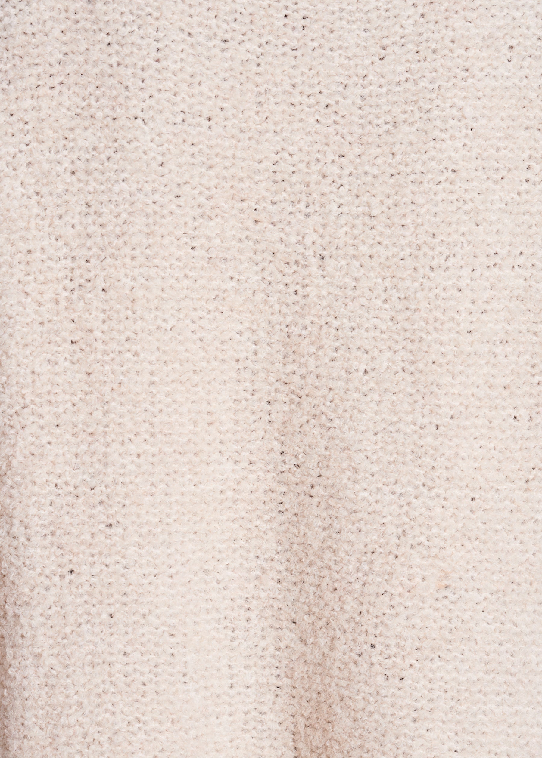 Gilet écru ouvert bouclette