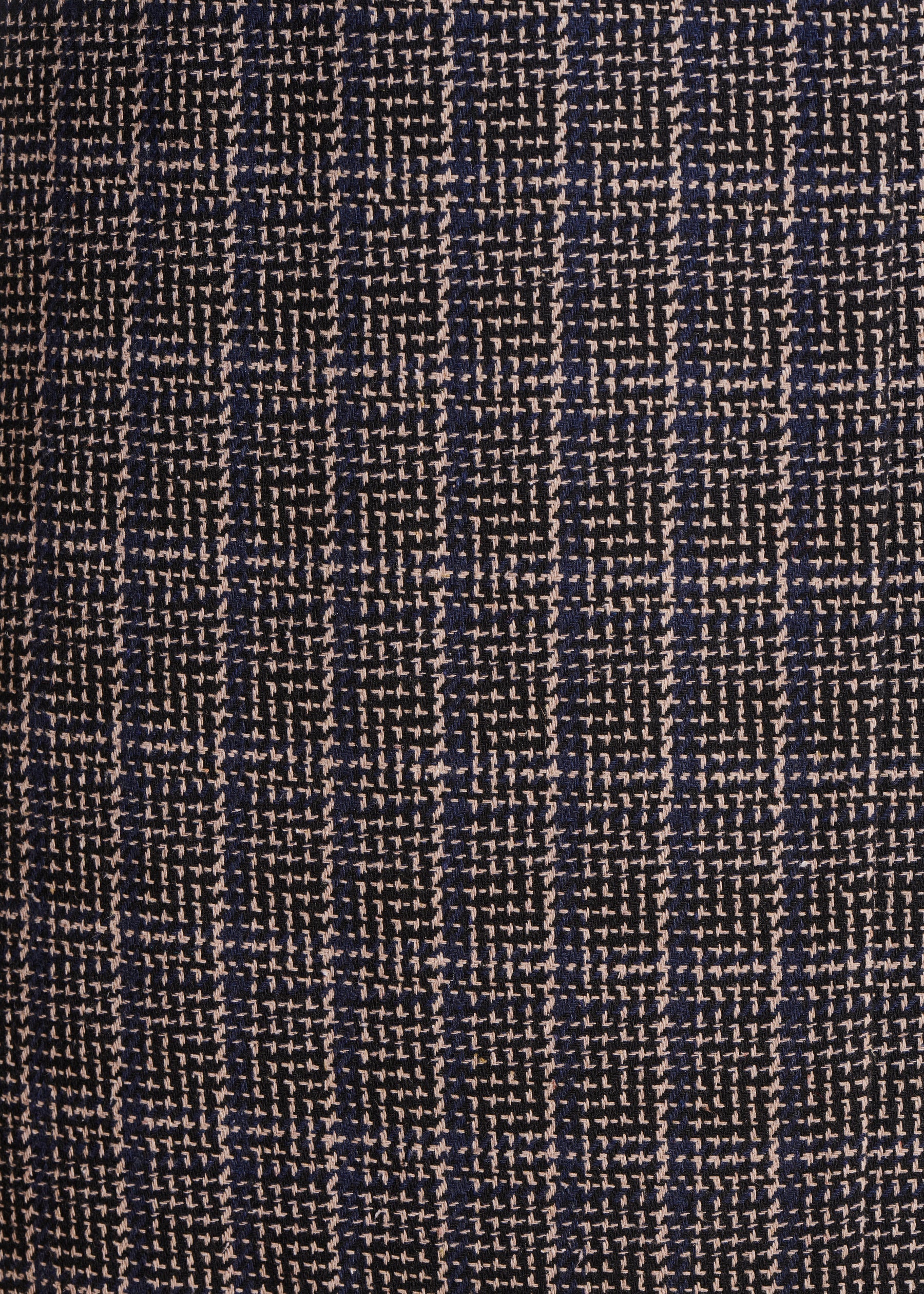 Manteau long noir et bleu à double boutonnage