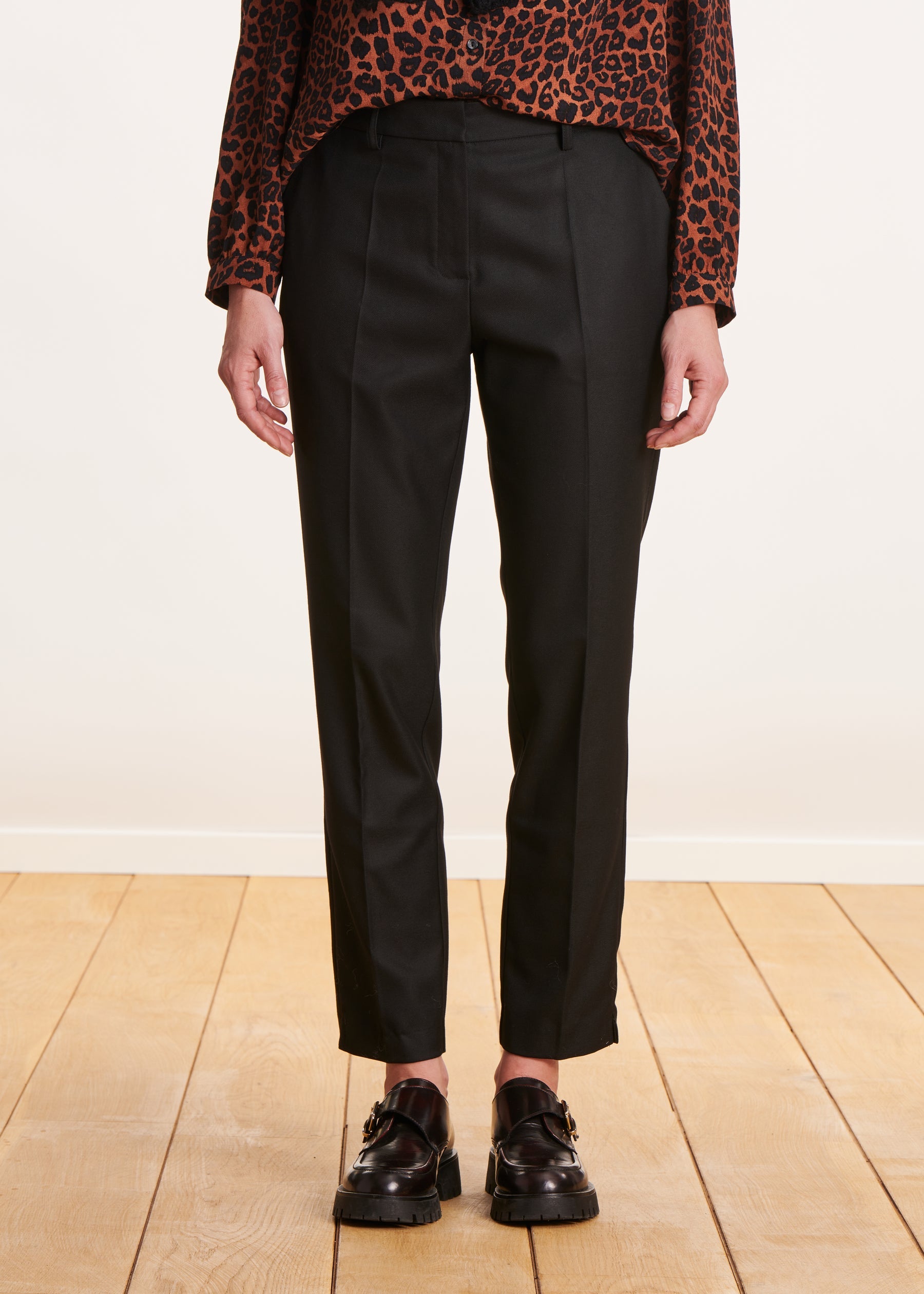 Pantalon noir cigarette 7/8ème