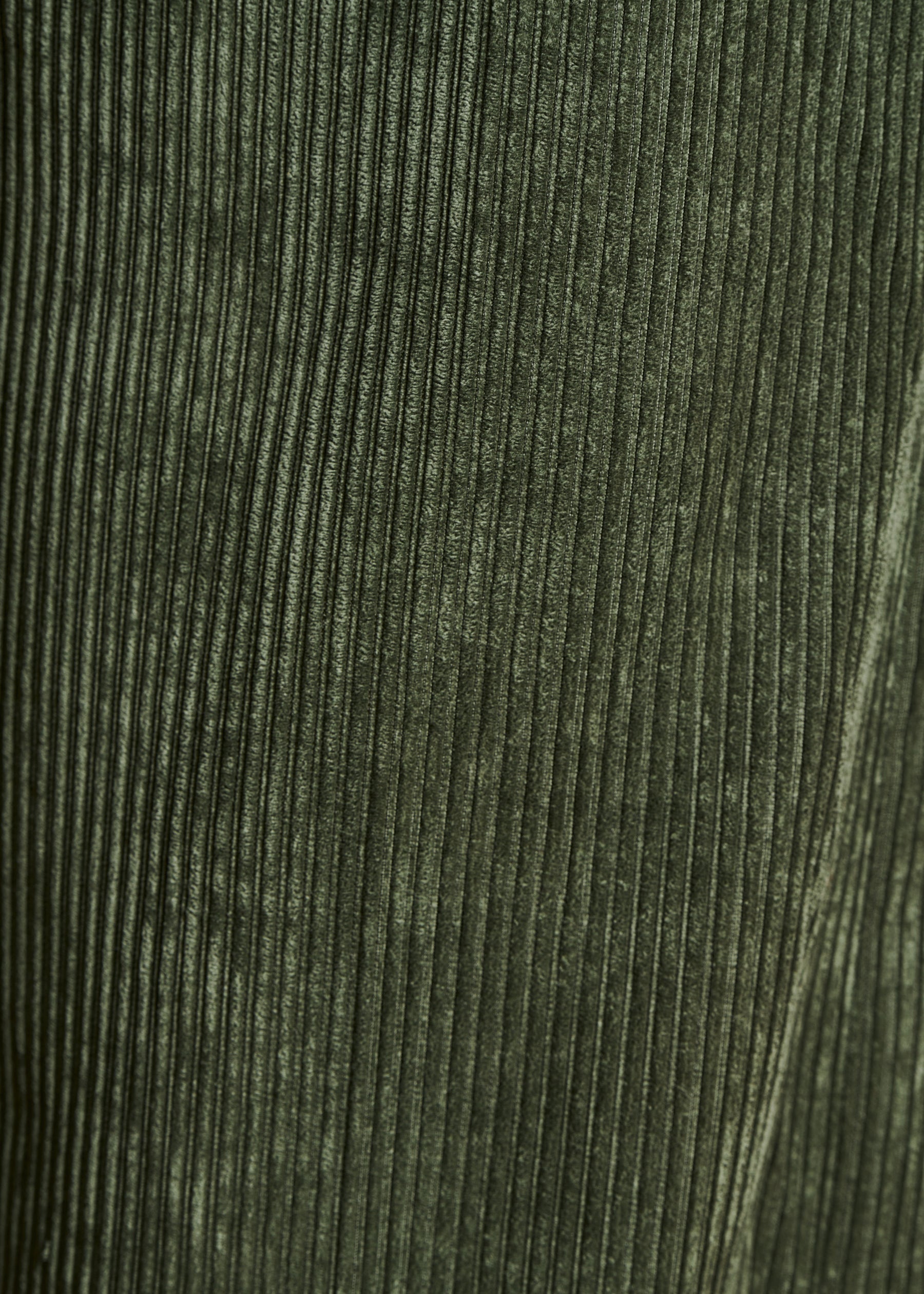 Pantalon large en velours kaki