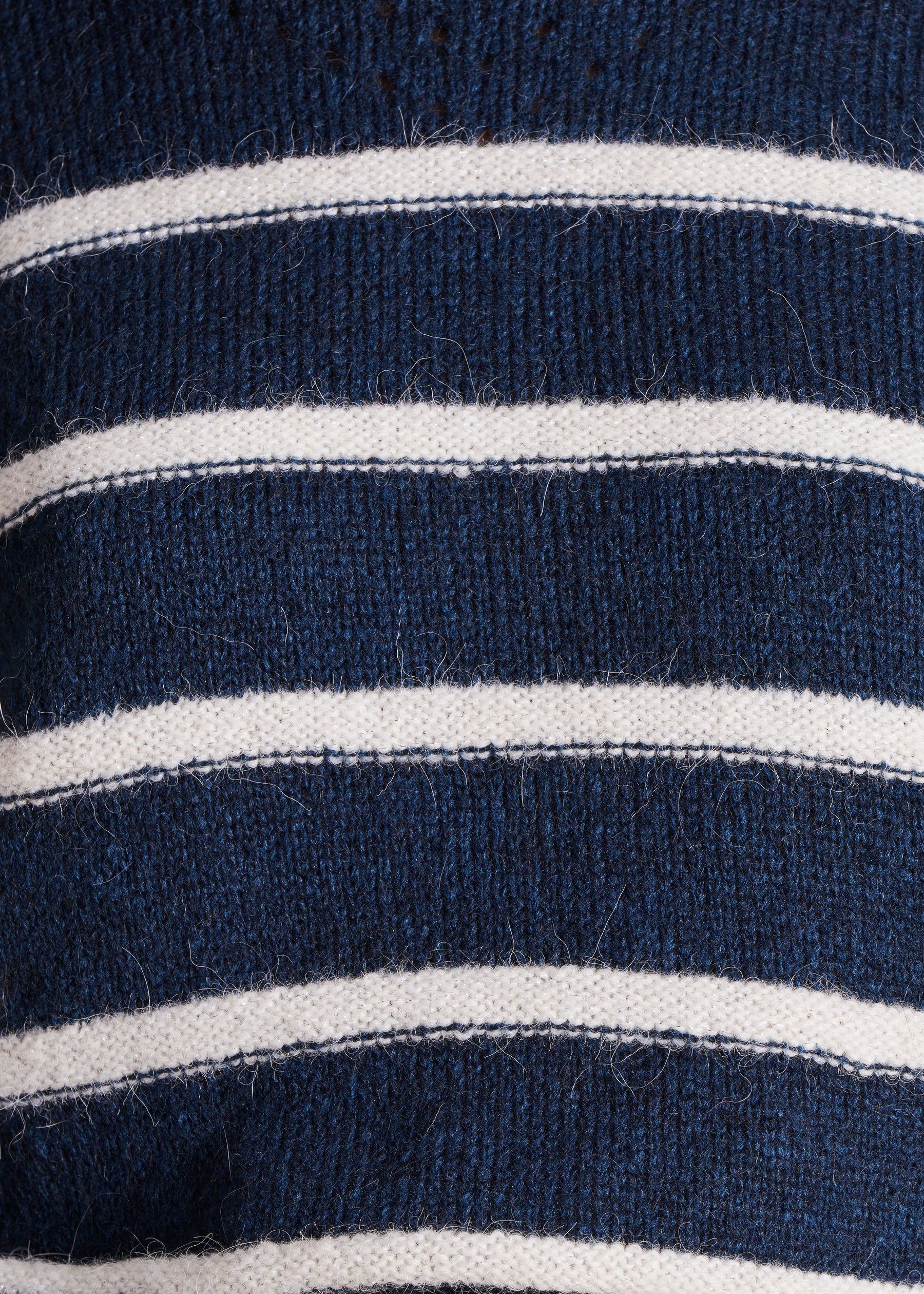 Pull esprit marinière rayures blanches