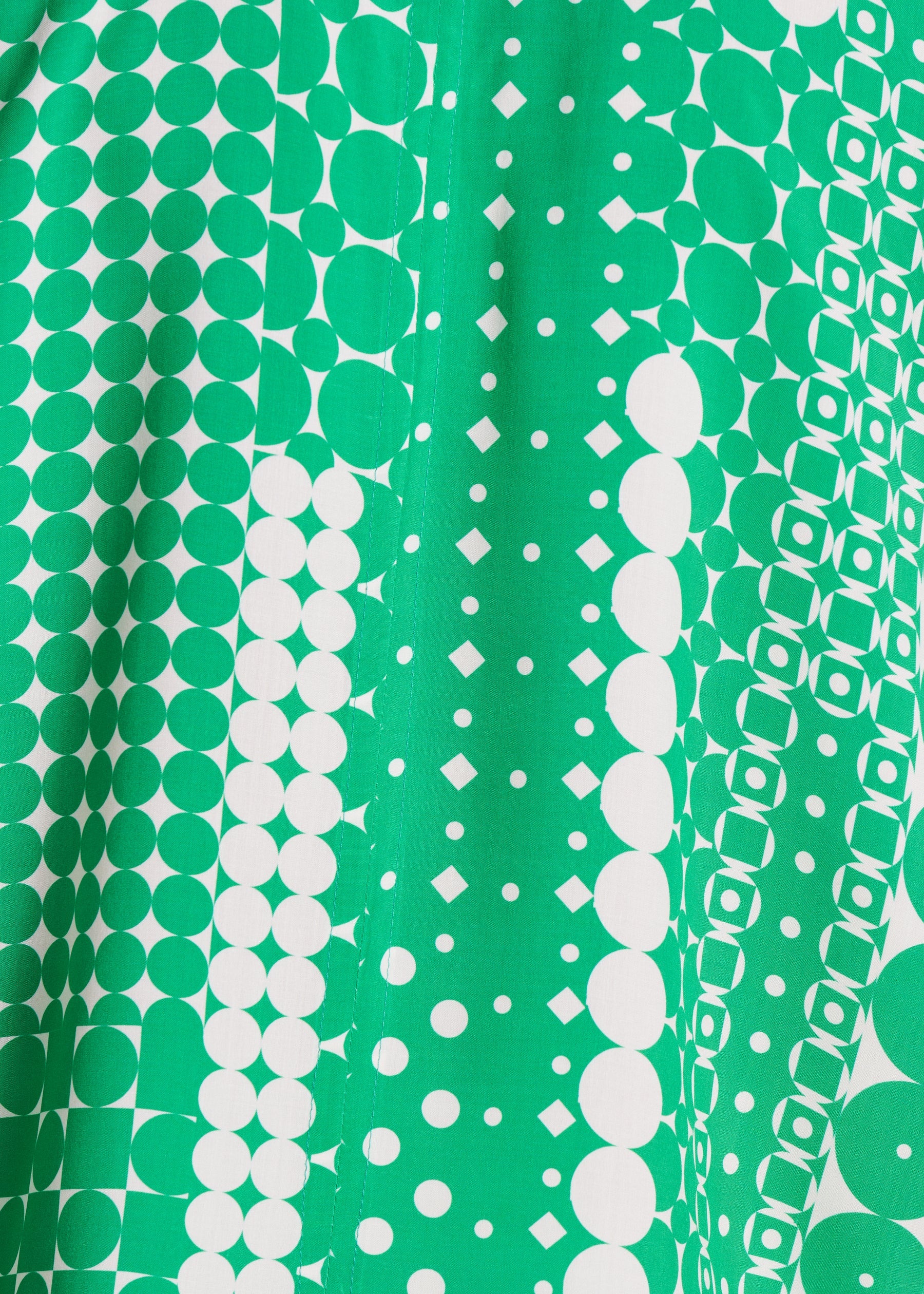 Top vert court imprimé à manches courtes