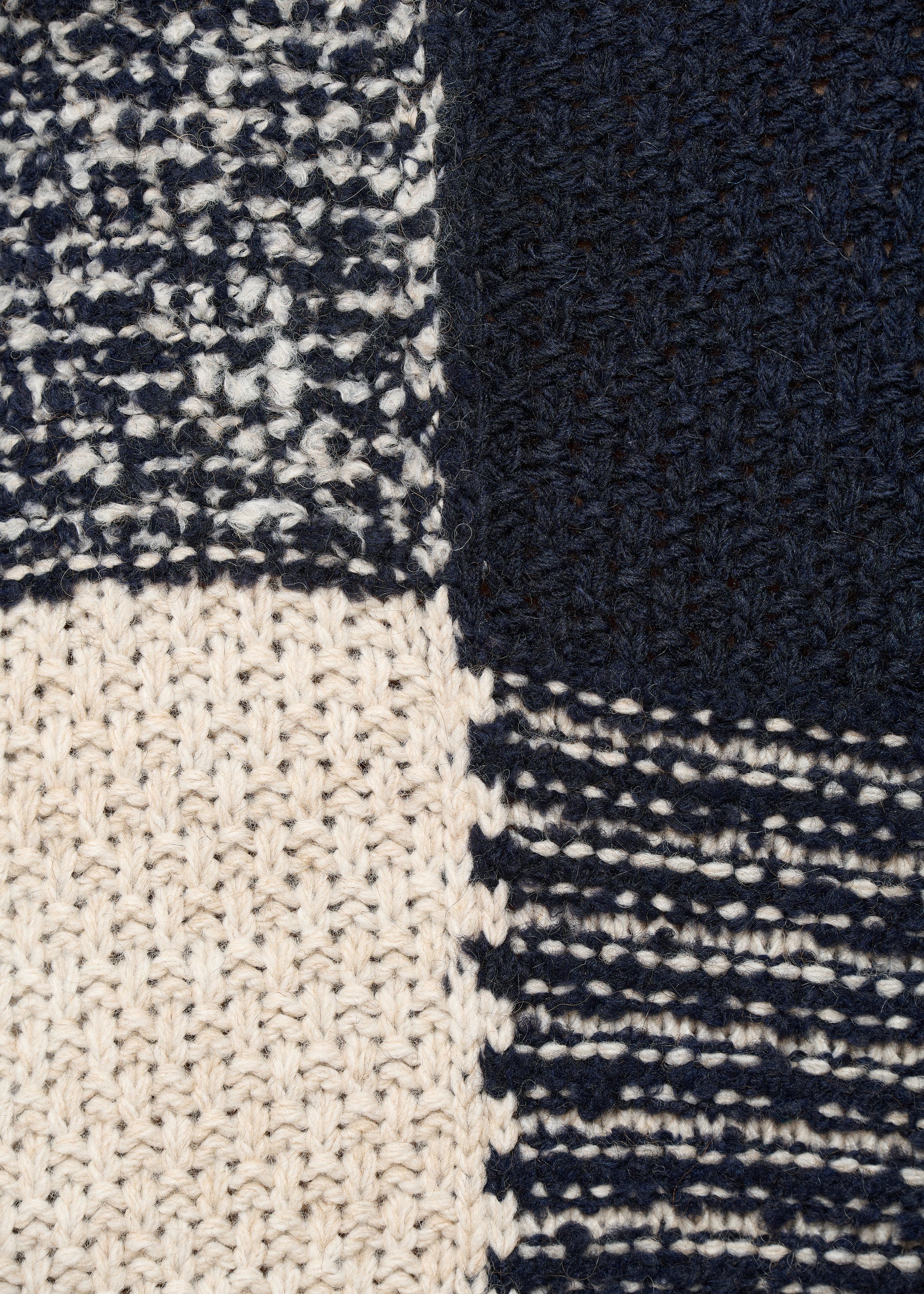 Pull bleu oversize motif graphique - MARINE#couleur_MARINE