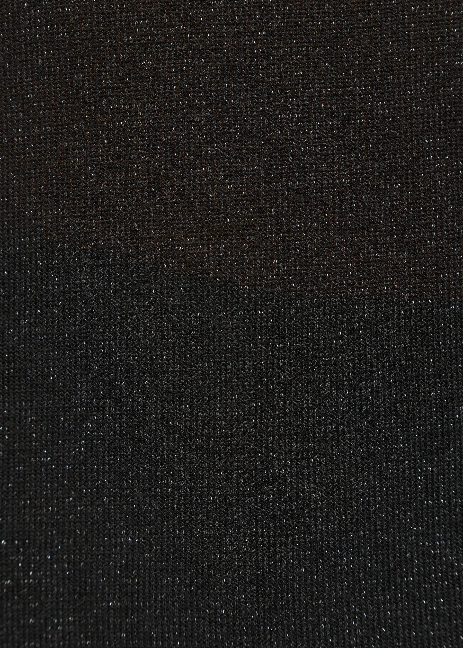 T-shirt noir en jersey irisé manches longues - NOIR#couleur_NOIR