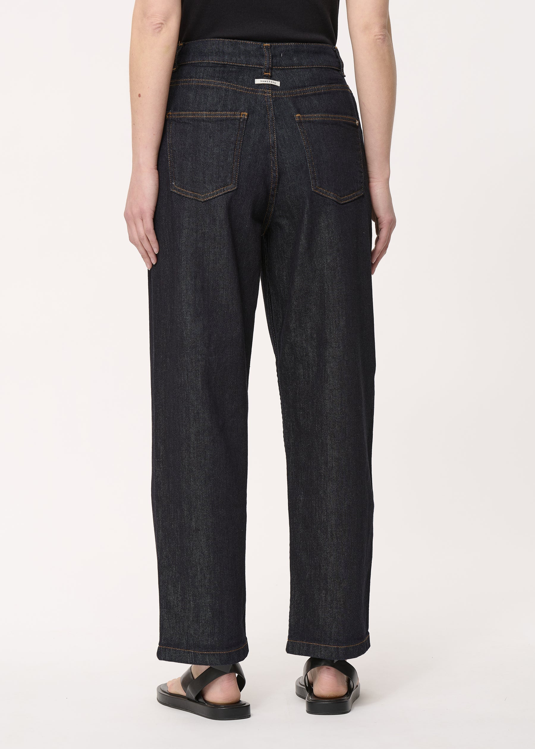 Jean mom taille haut en coton biologique - BRUT#couleur_BRUT