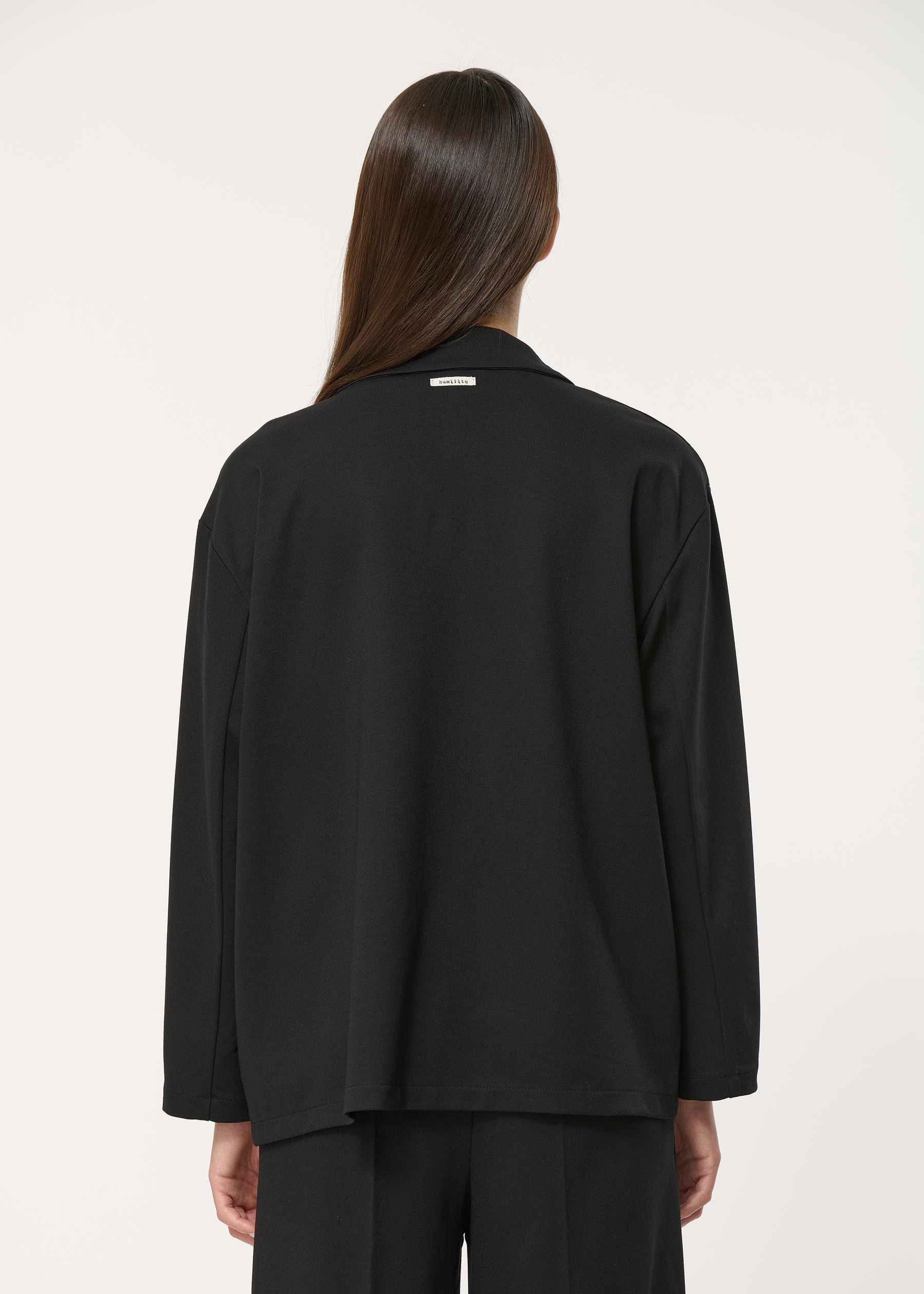 Veste tailleur noire coupe droite - NOIR#couleur_NOIR