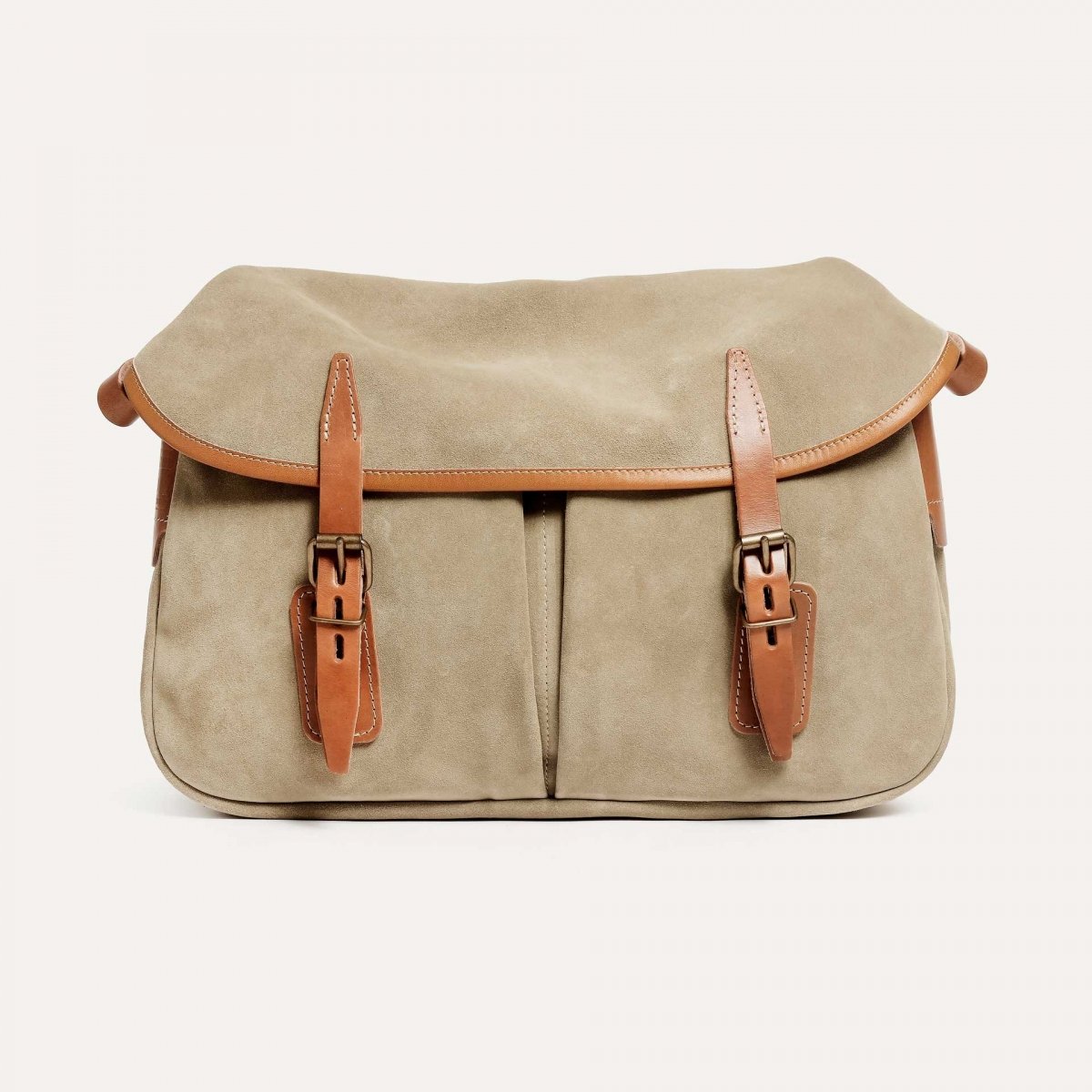 Musette Du Pêcheur M / Cuir Velours Bleu De Chauffe