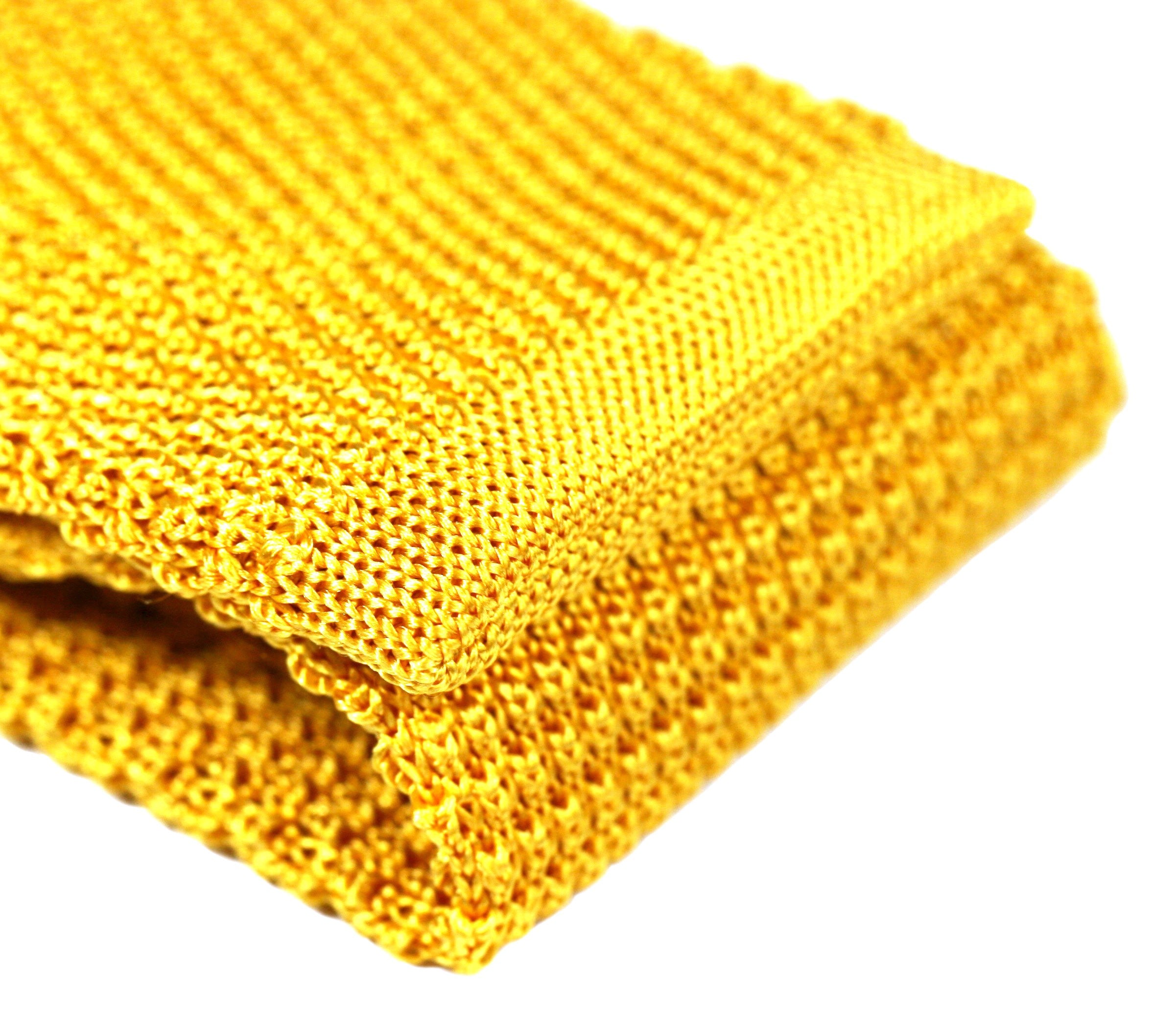 Cravate tricot jaune Monza