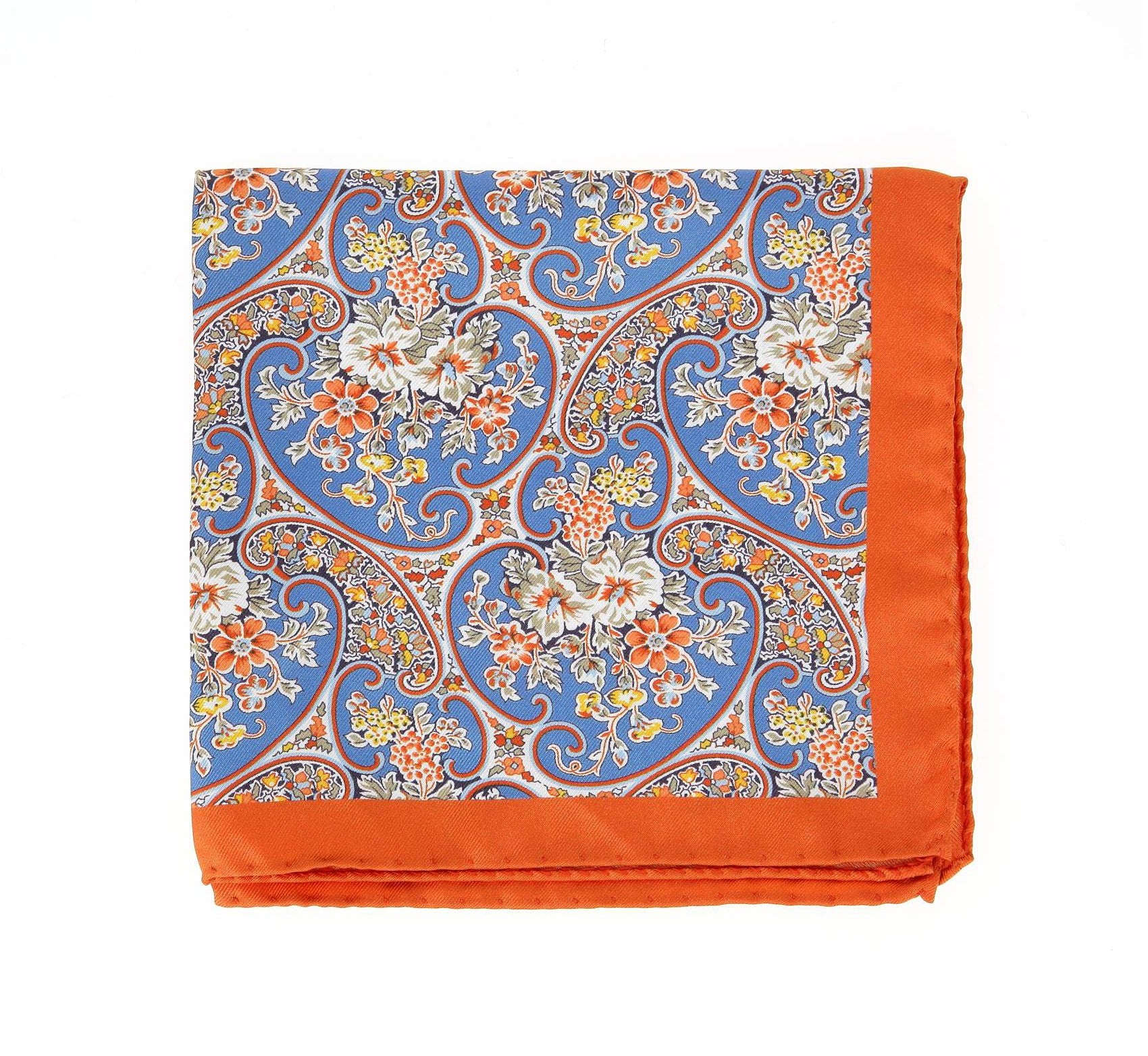 Pochette bleue à motif arabesque - Benevento