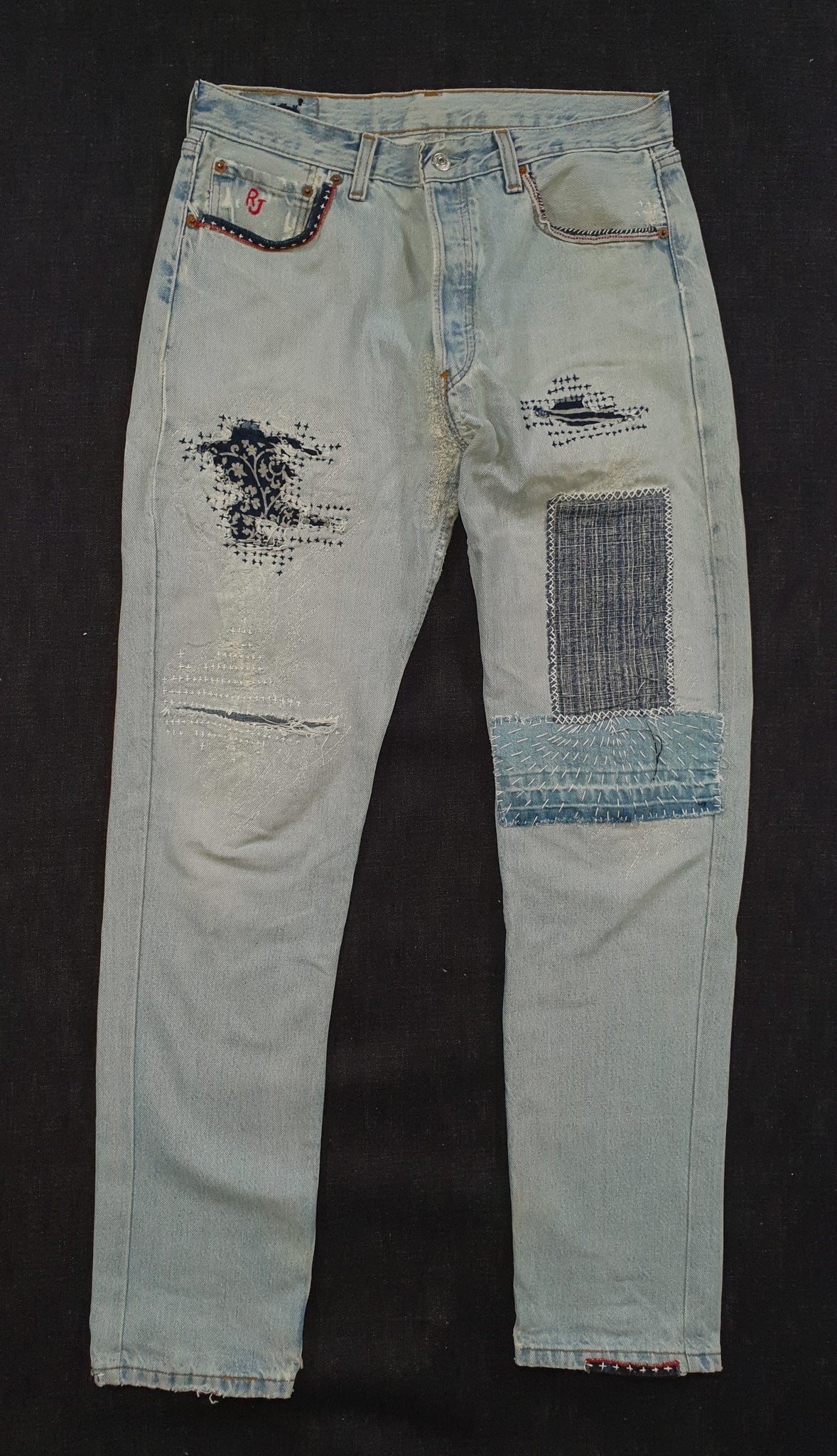 1999 501 Levi's sashiko and boro repaired 2 (unisexe)