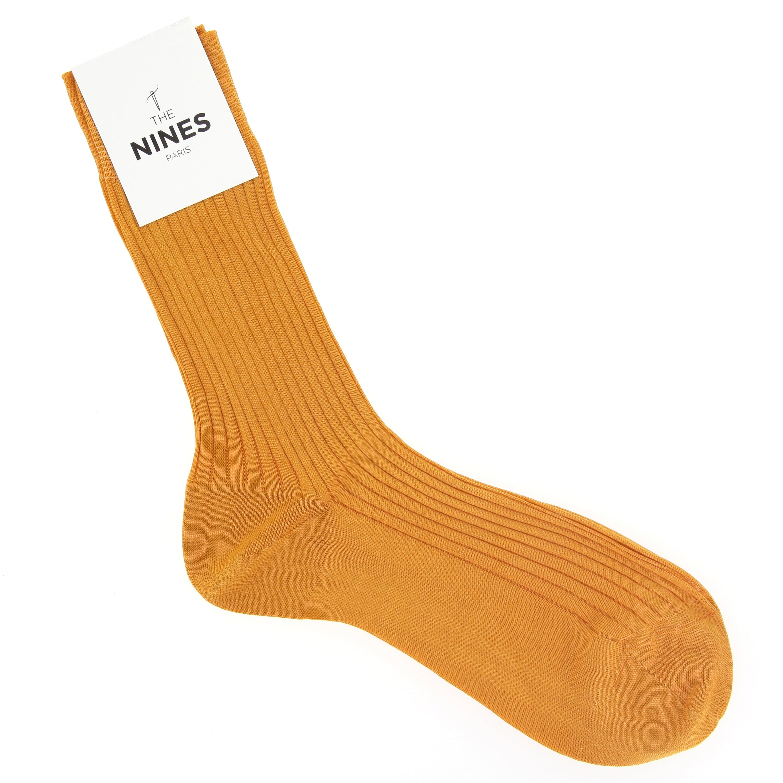 Chaussettes fil d'Écosse jaune moutarde