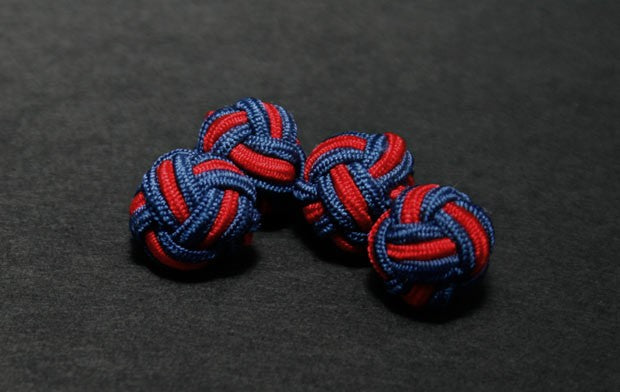 Passementerie bleu marine et rouge Bombay