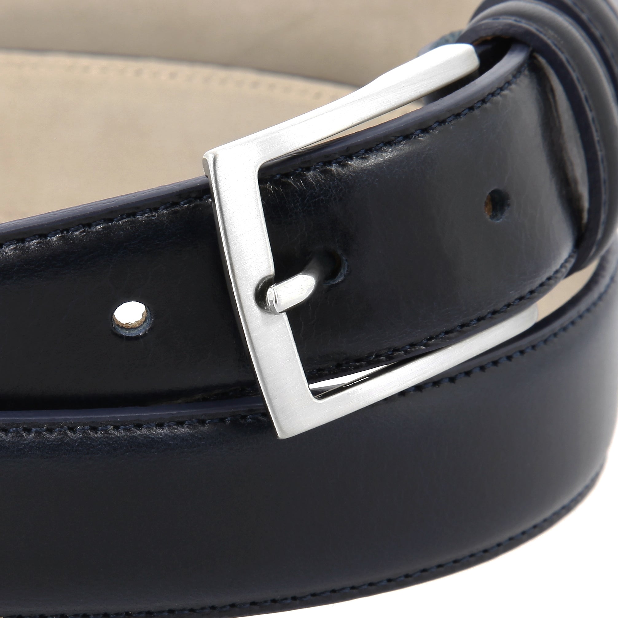 Ceinture cuir bleu marine - Ugo