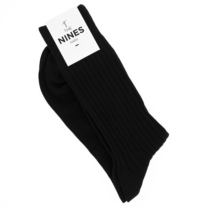 Chaussettes solides noires - long Life