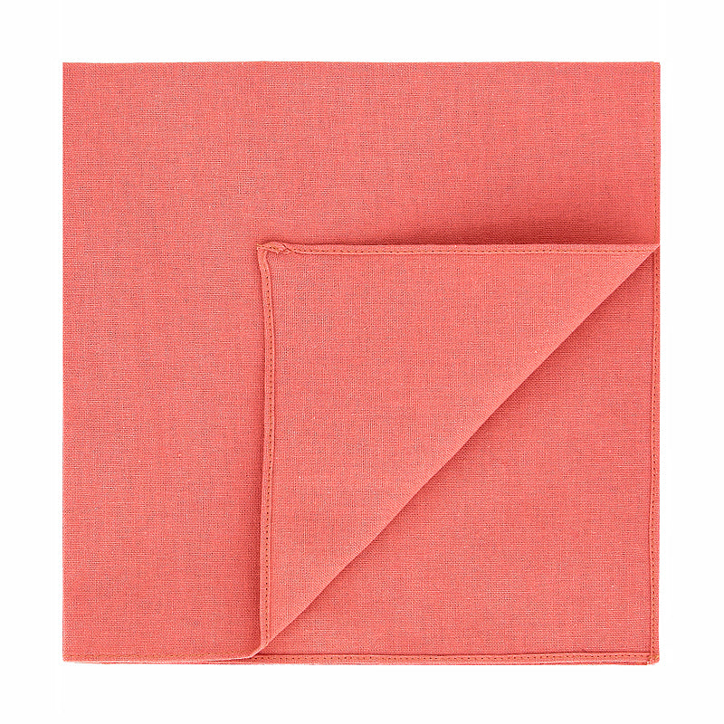 Pochette de costume corail en coton Sorrente