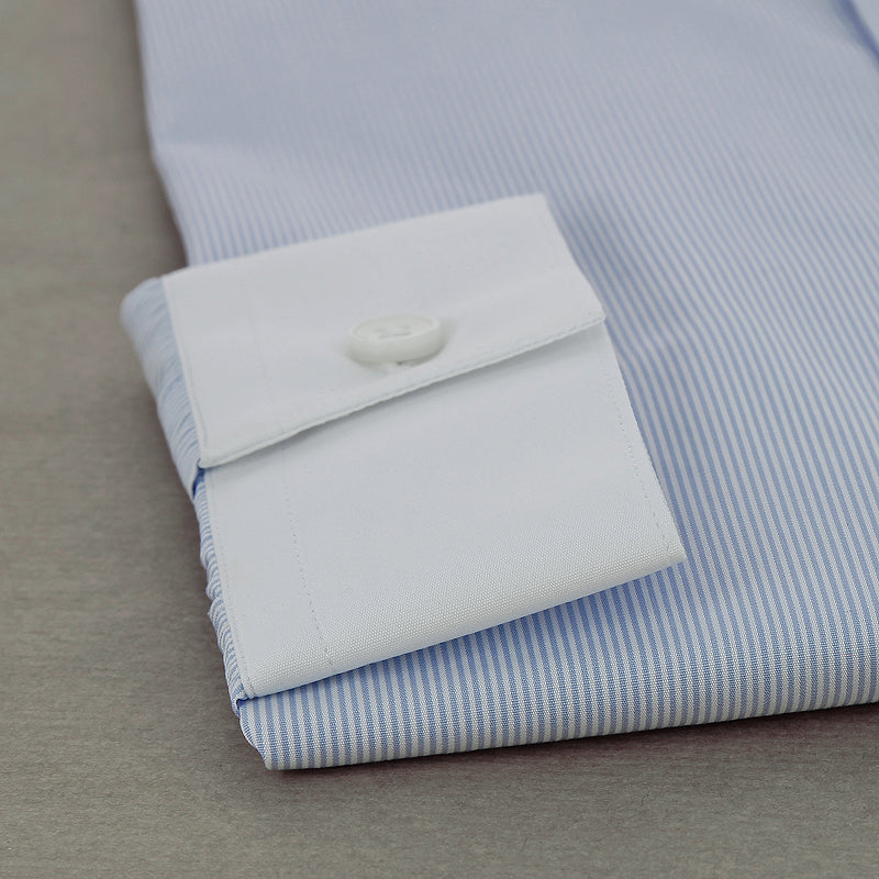 Camicia a righe Sea Island con colletto a spillo