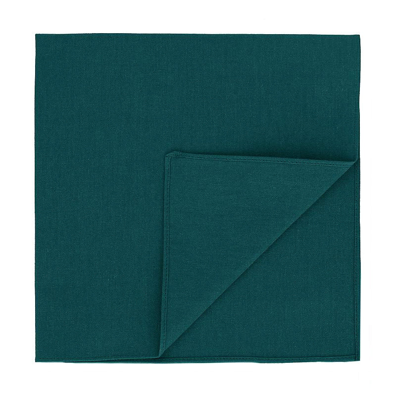 Pochette de costume vert canard en coton Sorrente