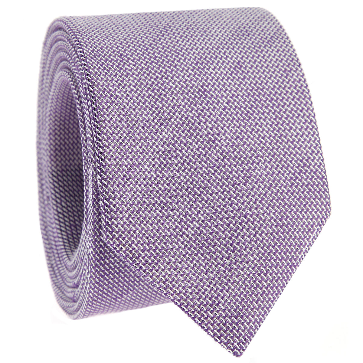 Grenadine silk and purple linen Capri tie