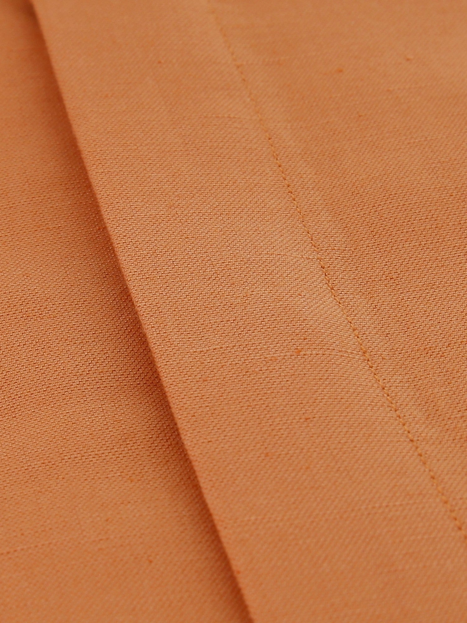 Chemise col inversé en lin et coton orange