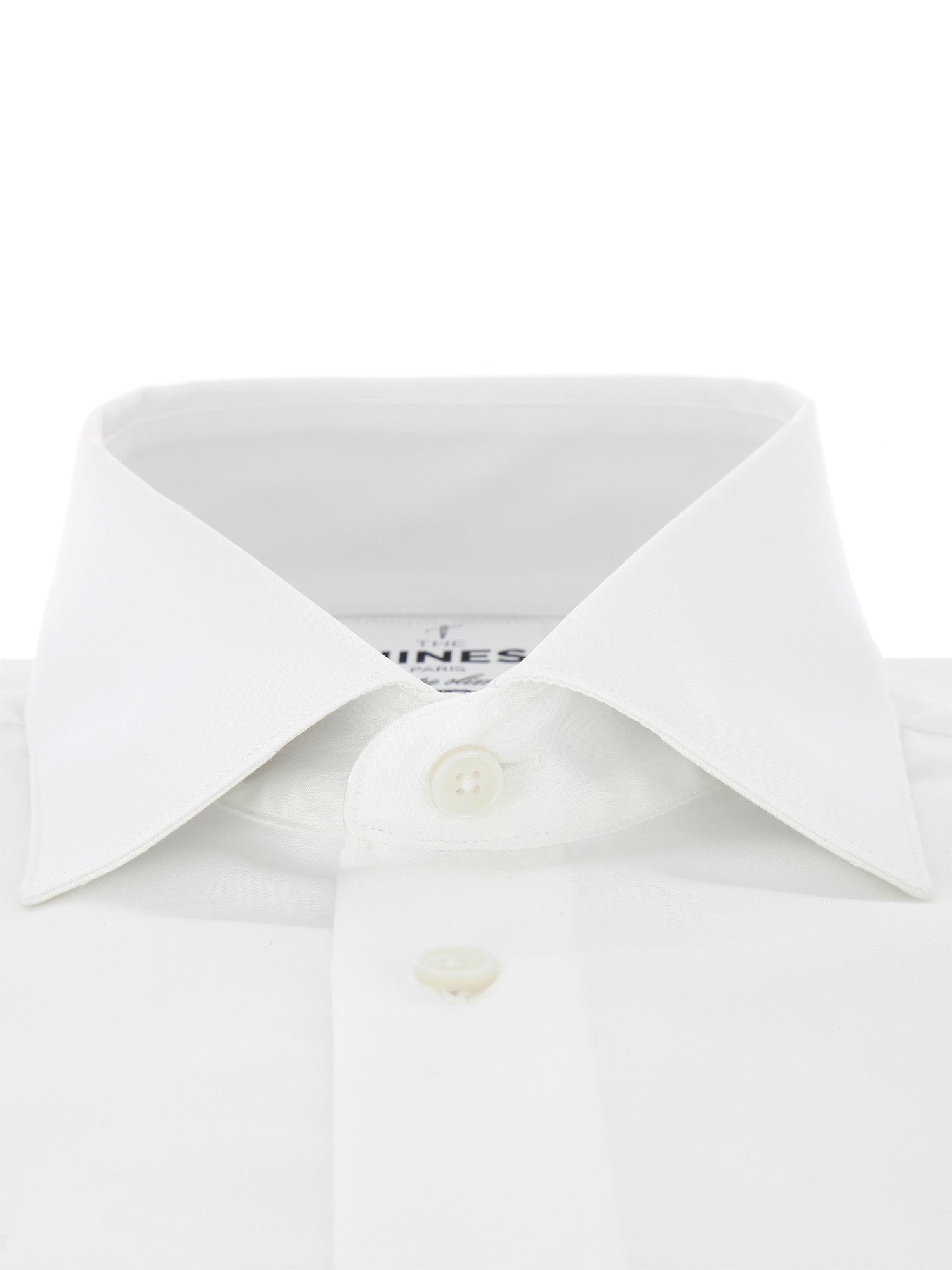 Chemise col italien mini twill blanc