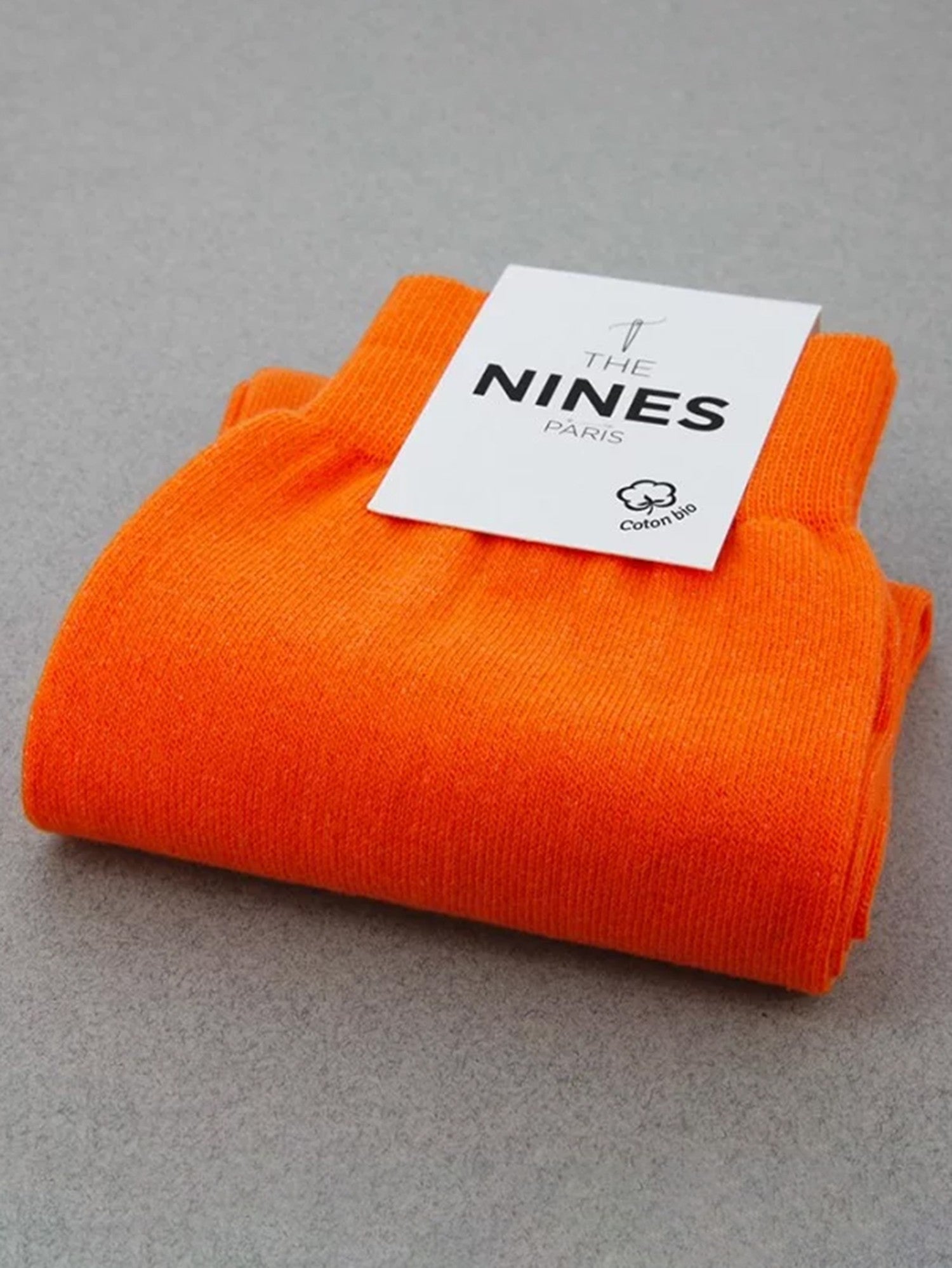 Chaussettes coton bio orange