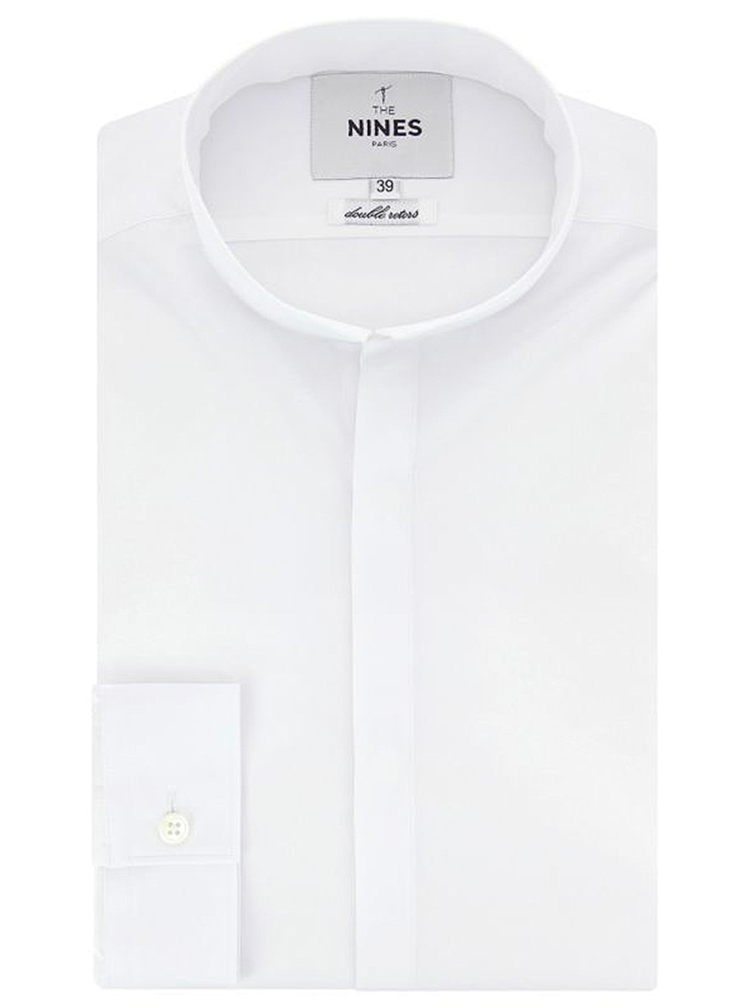 Chemise col inversé blanche