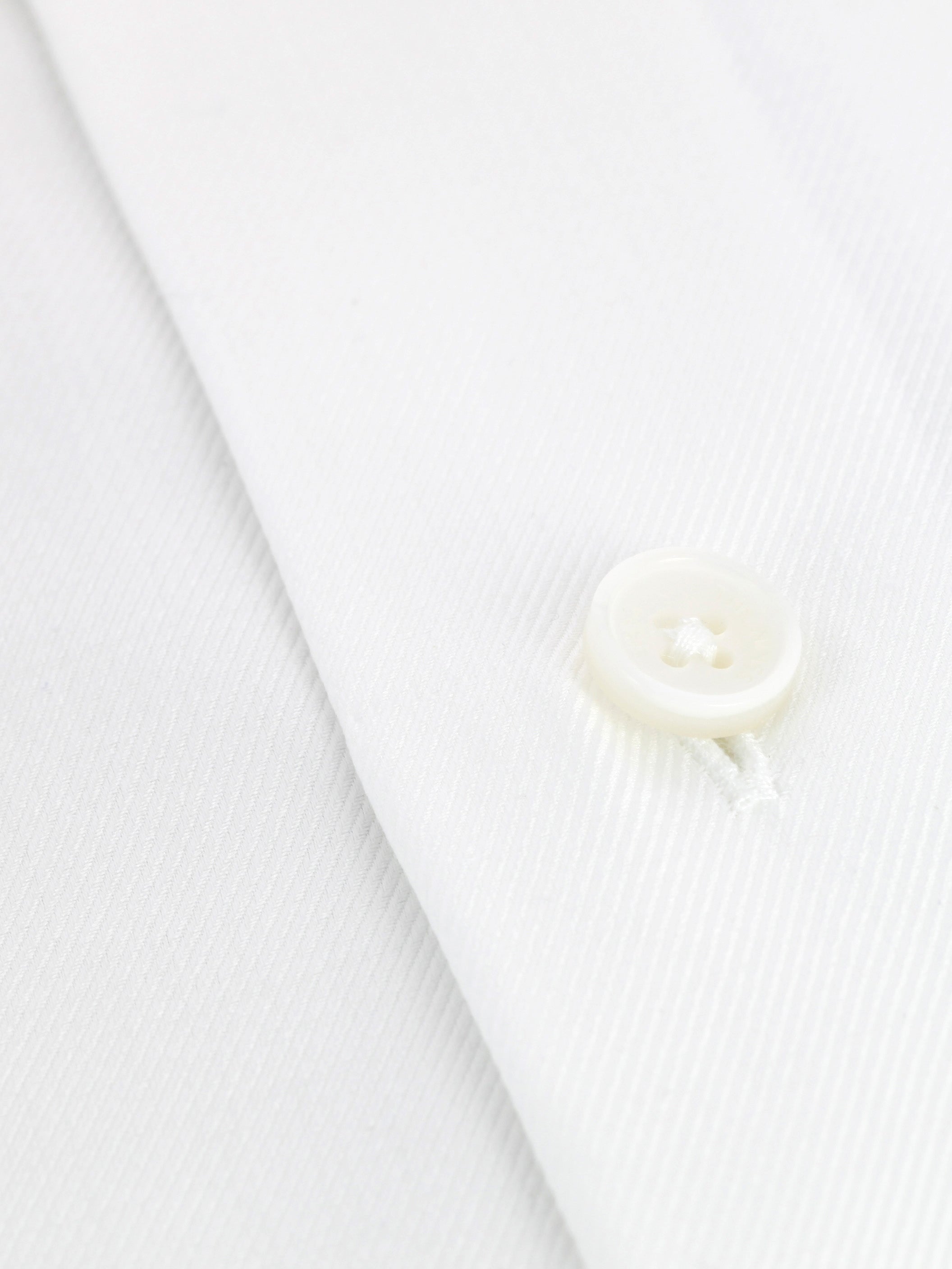 Camicia da moschettiere con collo italiano in twill bianco