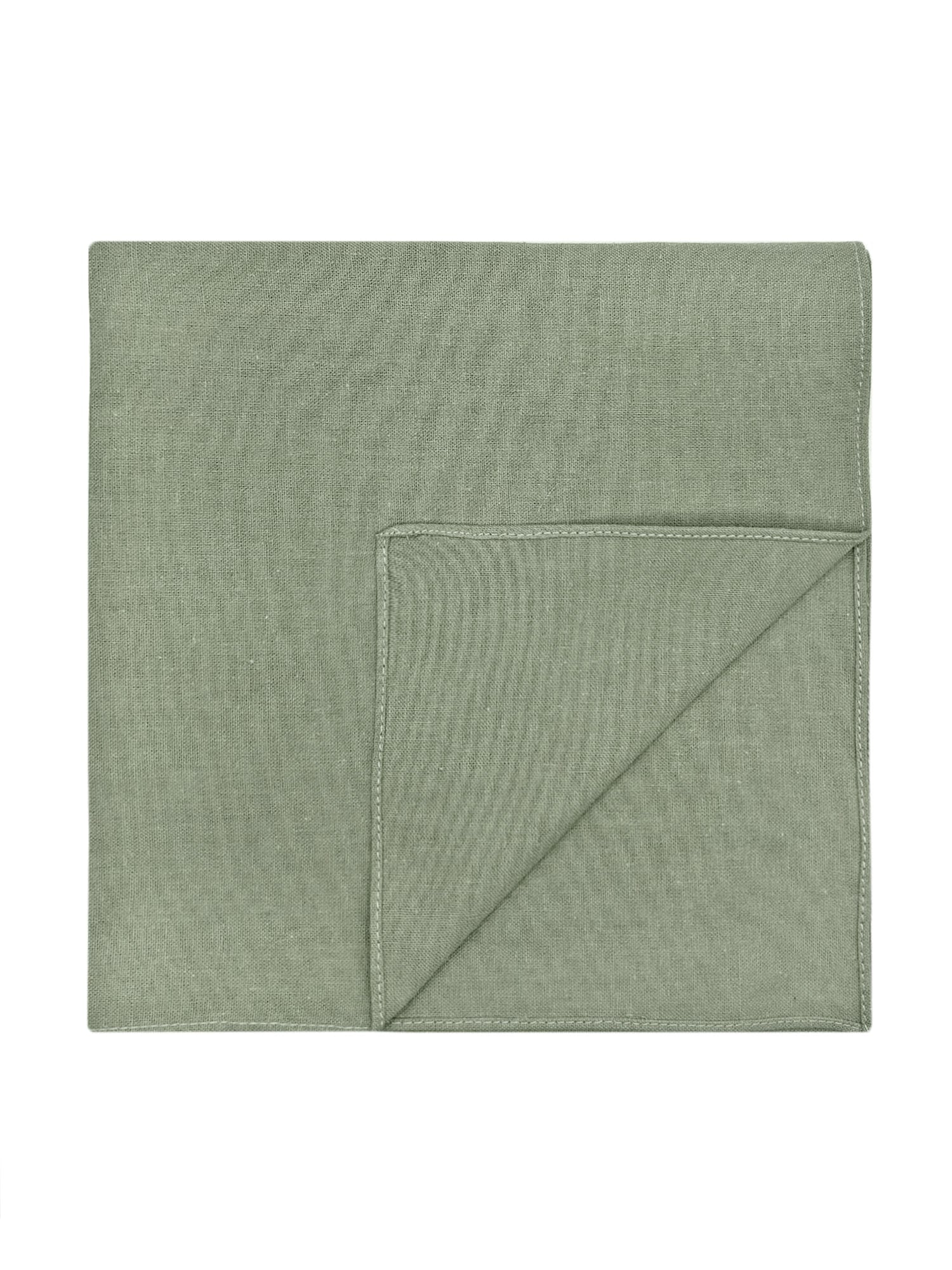 Pochette de costume vert sauge en coton Sorrente