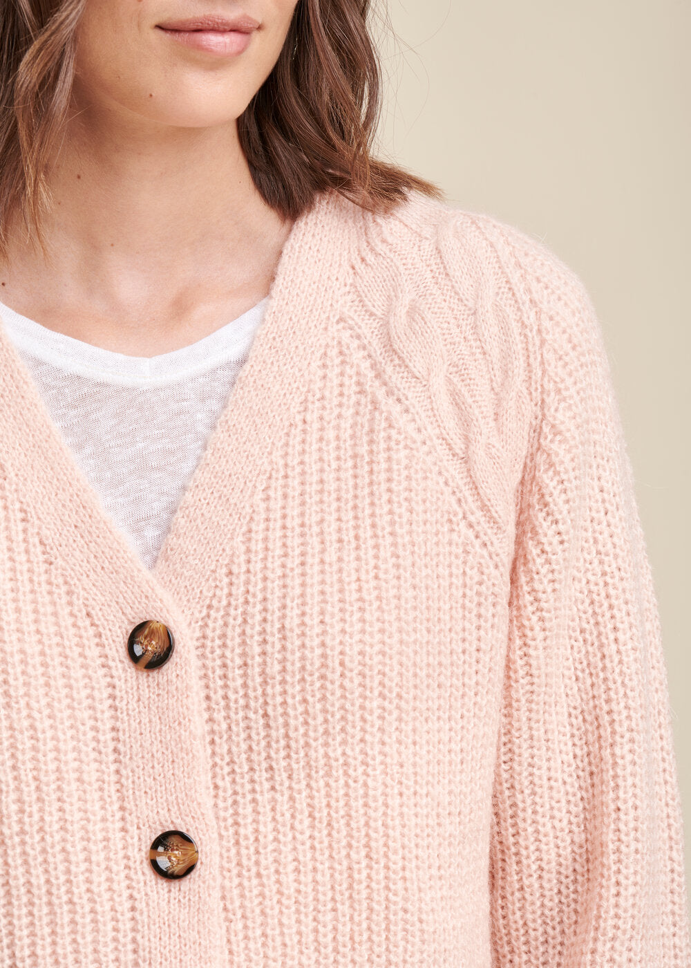 Gilet mousseux encolure V