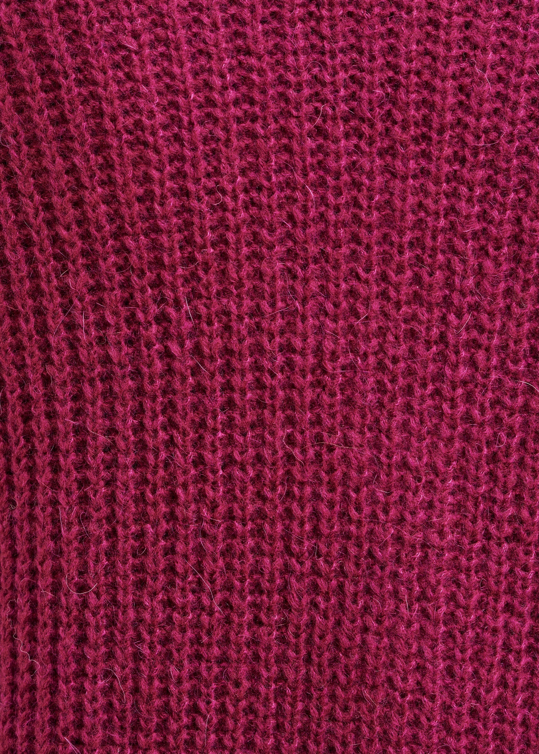 Gilet violet mousseux encolure V