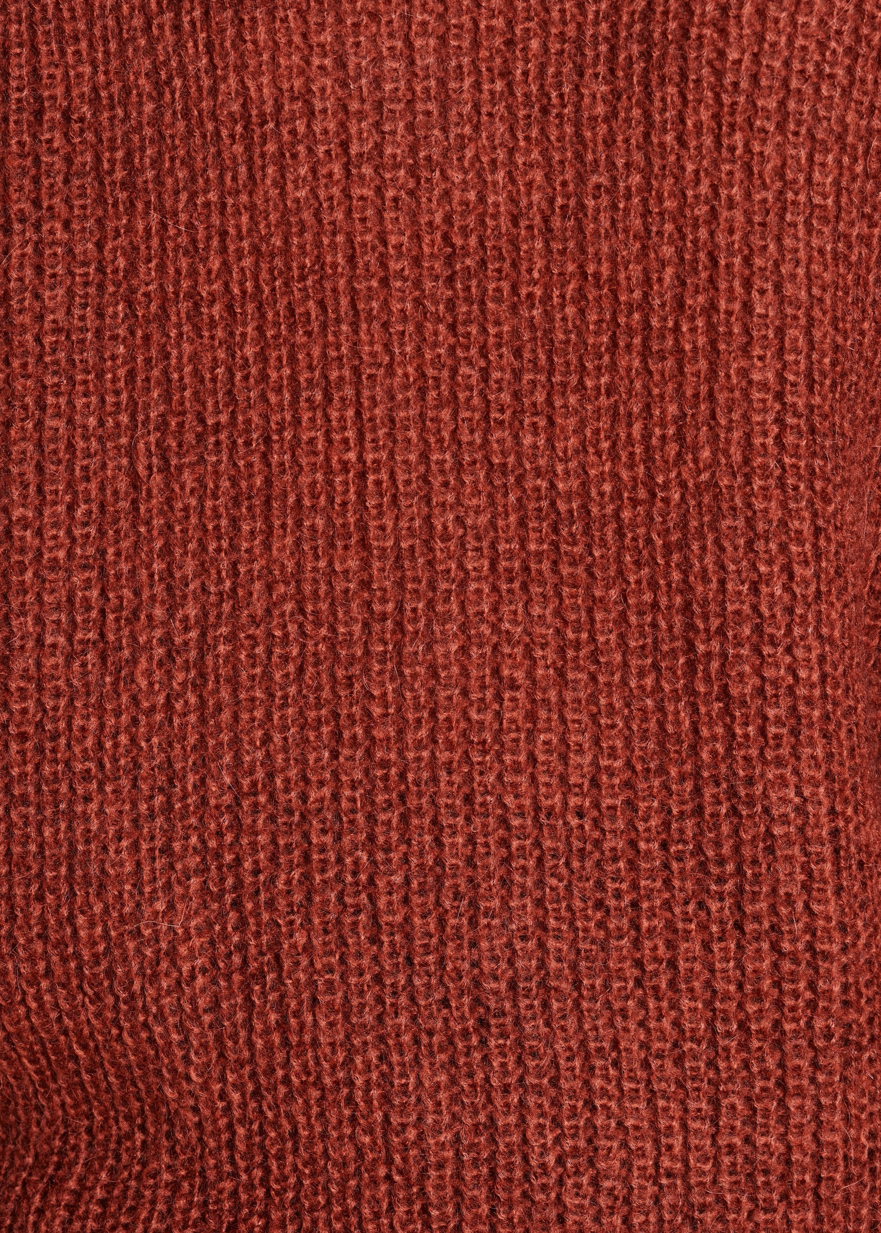 Pull terracotta ample à col boule