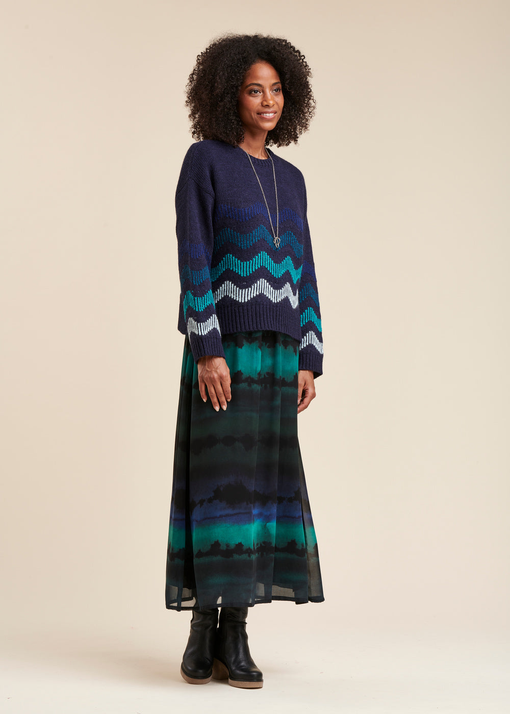 Pull rayures zigzag